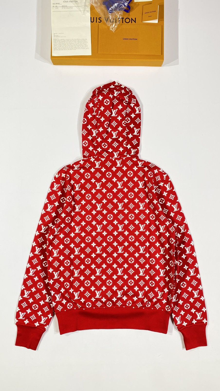 Louis Vuitton × Supreme LOUIS VUITTON X SUPREME XXS Box Logo Hoodie Size US XXS / EU 40 - 4 Thumbnail