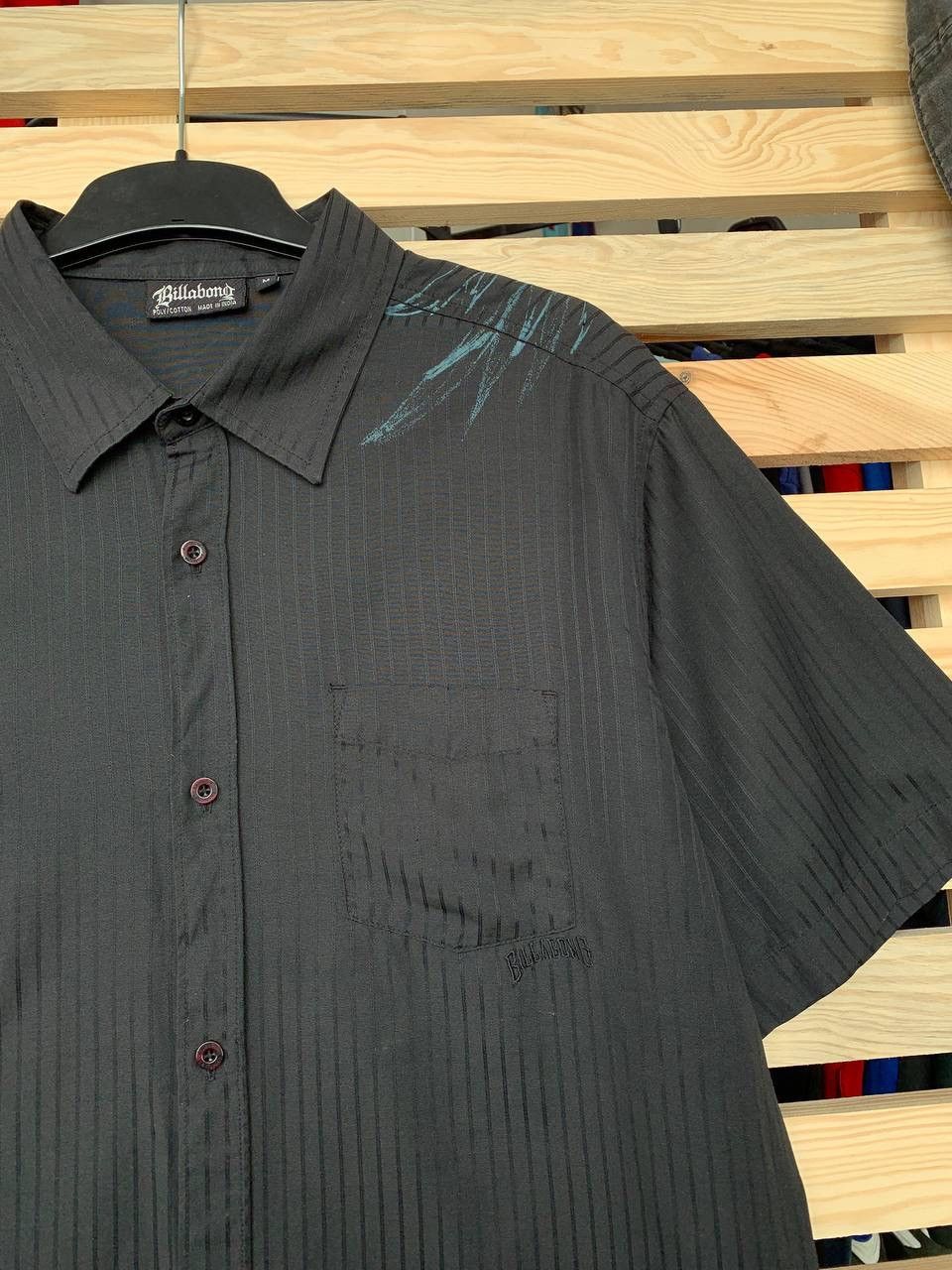 Billabong × Vintage Vintage Billabong Y2K Button Up Striped Shirt Graffiti Logo Size US L / EU 52-54 / 3 - 3 Thumbnail