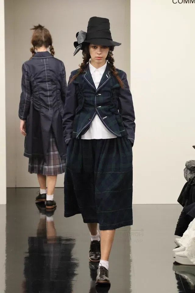 Comme des Garcons Comme Des Garcons Blue and Green Checkered Pleated Windbre Size M / US 6-8 / IT 42-44 - 8 Thumbnail