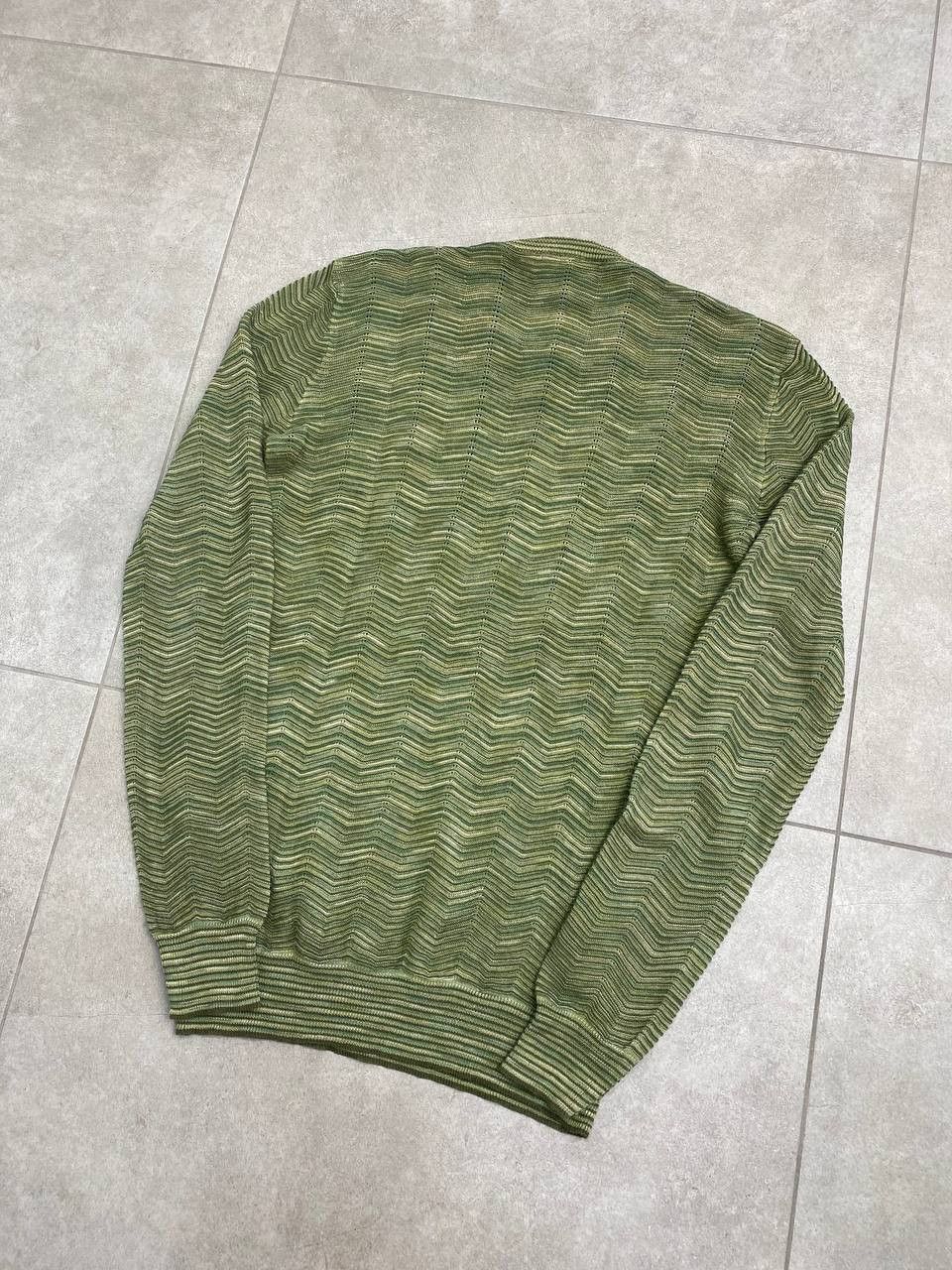 Armani Collezioni Armani Collezioni V-Neck Missoni Style Knit Sweater Size US M / EU 48-50 / 2 - 4 Thumbnail