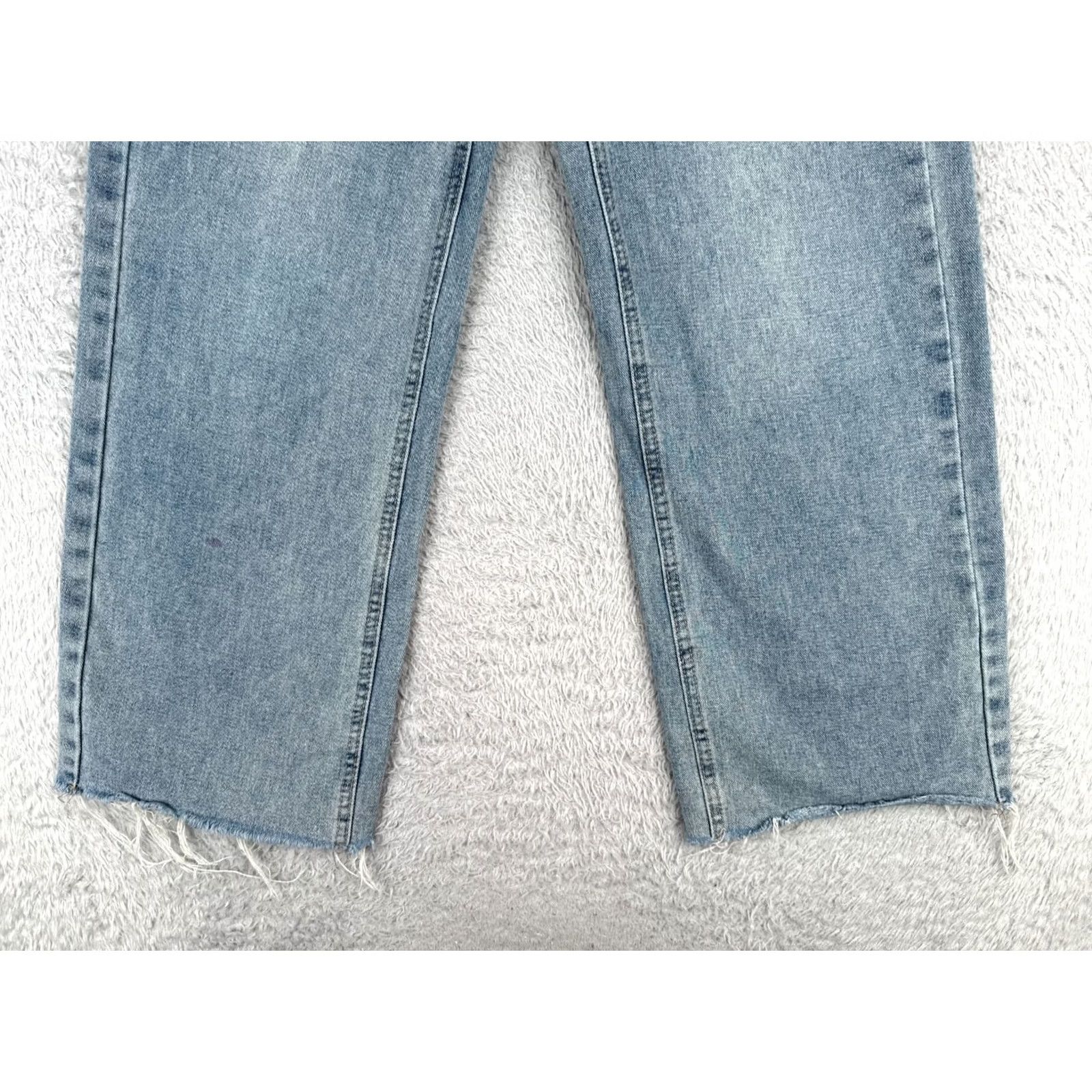 Vintage DAZY Jeans Women 23 Blue High Rise Wide-Leg Cotton Blend Medium Wash 23x26 Jeans Size 40" / US 18 - 2 Thumbnail
