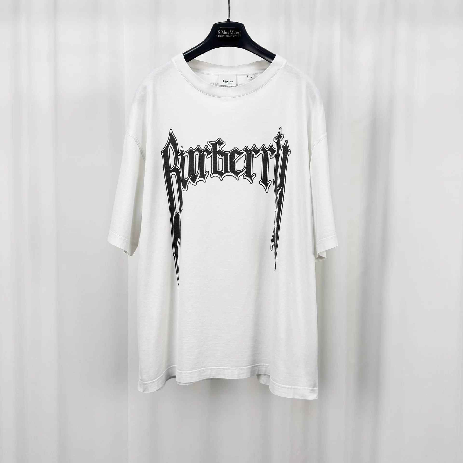 Burberry White Graphic Short Sleeve T-Shirt Size US M / EU 48-50 / 2 - 1 Thumbnail
