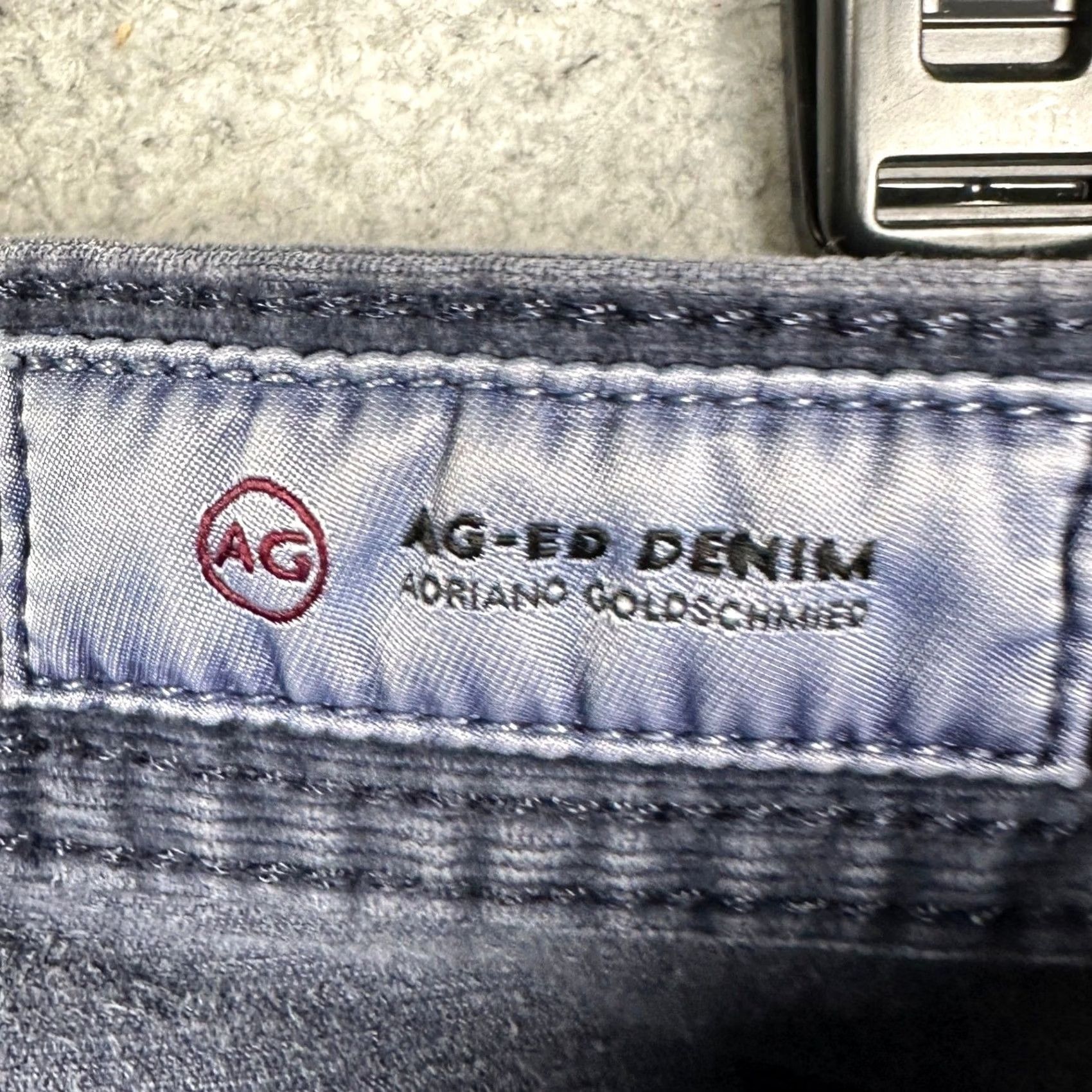 Vintage AG Adriano Goldschmied Pants Mens 32x34 The Graduate Corduroy Tailored Leg Gray Chino Slim Straight 5-Pocket Size US 32 / EU 48 - 4 Thumbnail