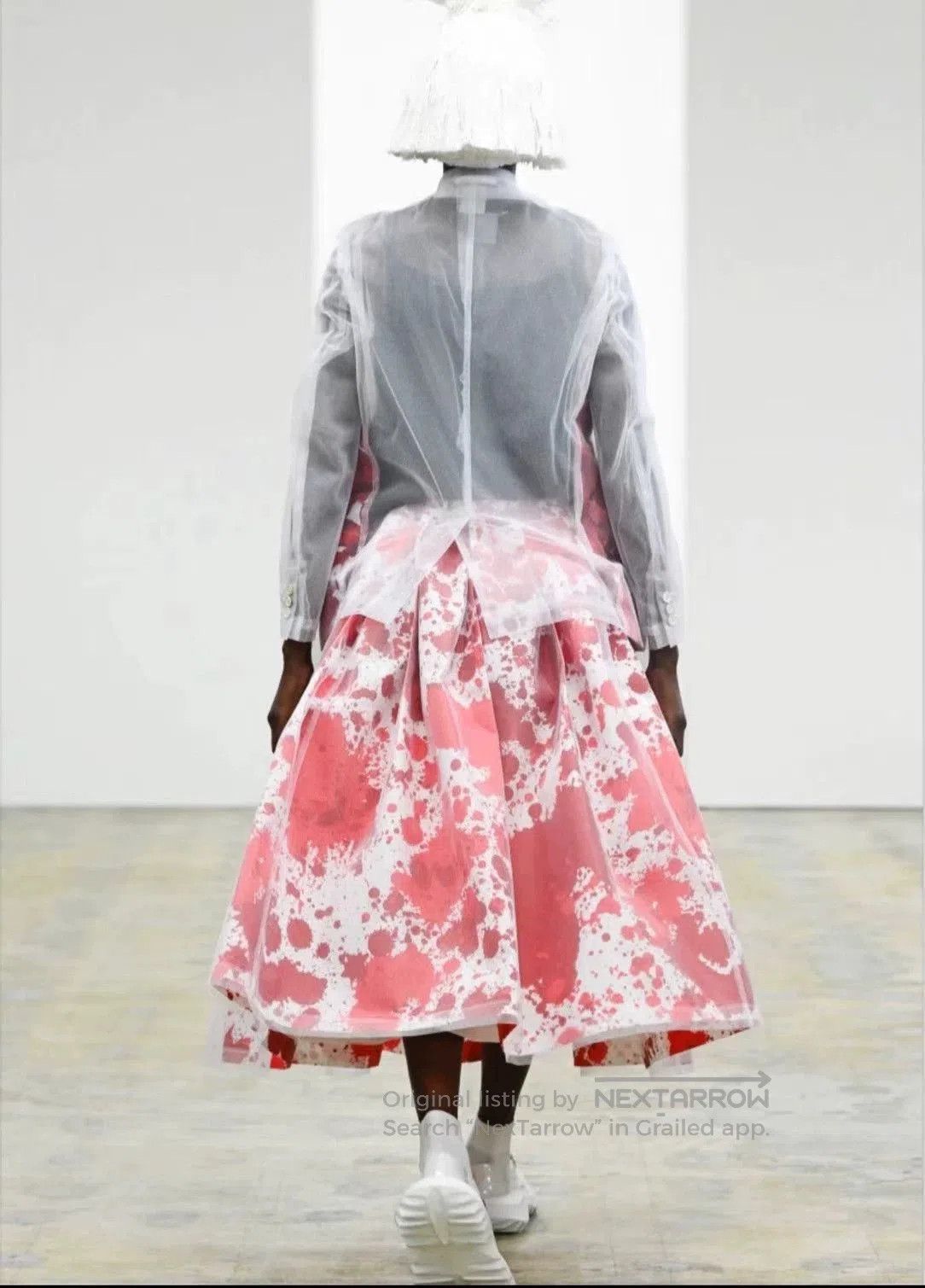 Comme des Garcons Comme des Garçons Mesh Ink Print Skirt. Size US 26 / EU 42 - 8 Thumbnail