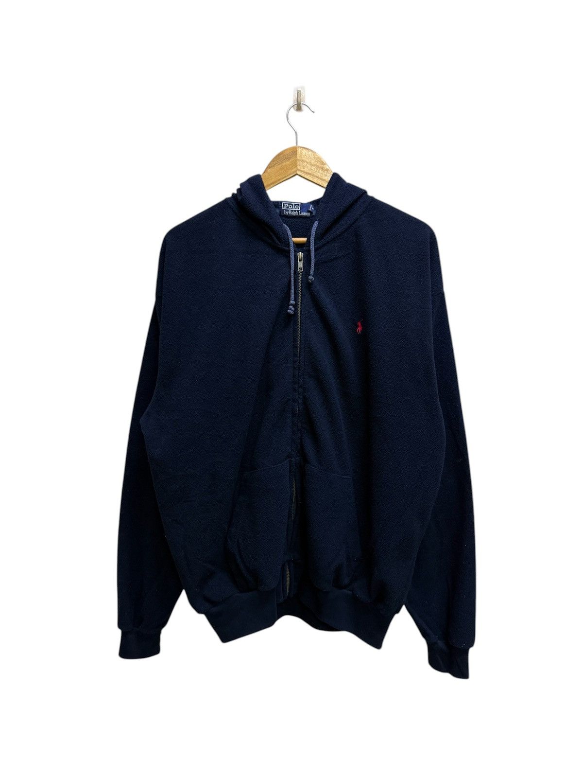 Polo Ralph Lauren Vintage Polo Ralph Lauren Small Pony Fleece Zip Up Sweater Size US XL / EU 56 / 4 - 1 Thumbnail
