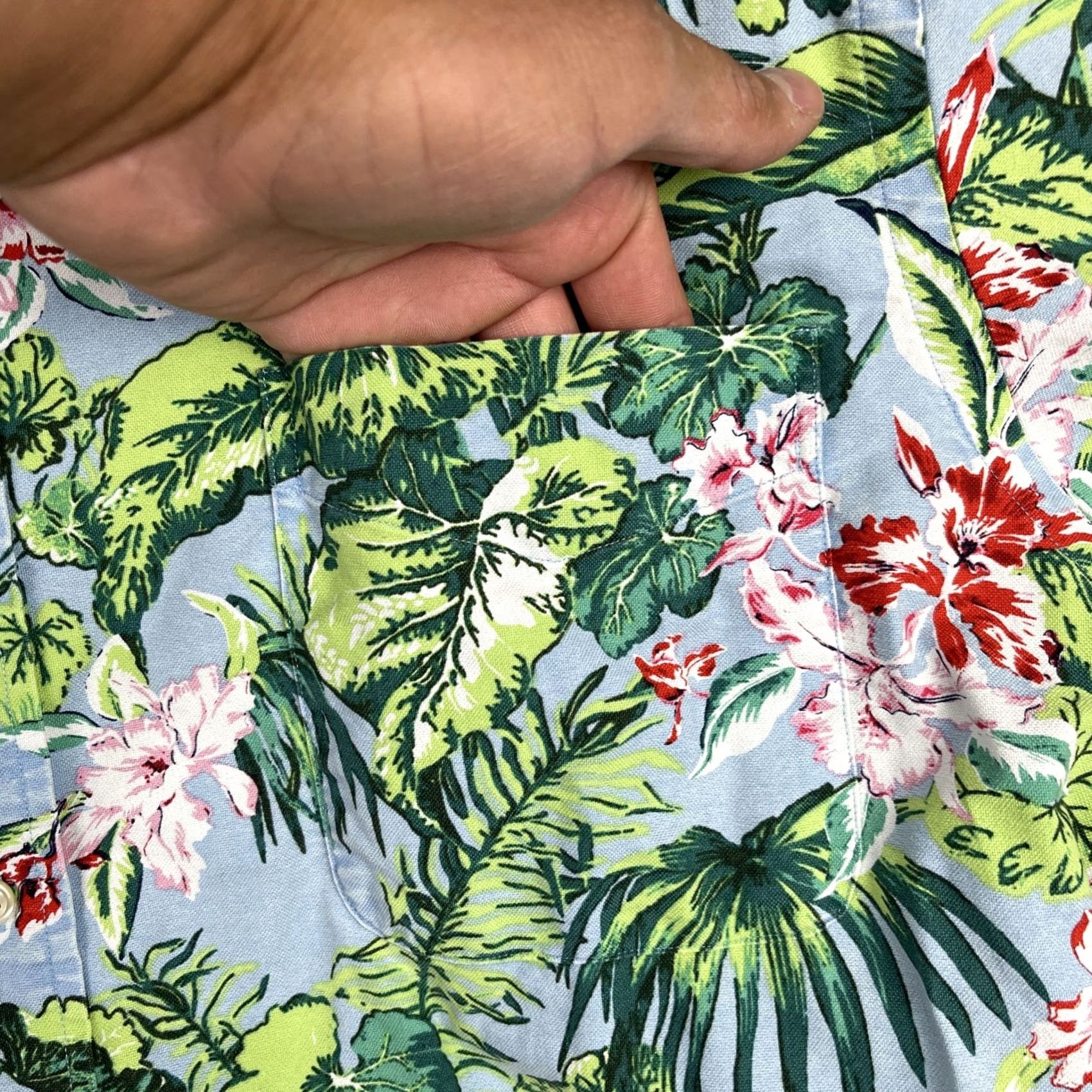 Polo Ralph Lauren Polo Ralph Lauren Shirt Mens 2XL Blue Hawaiian Floral Slim Fit Button Down Aloha Shirt Size US XXL / EU 58 / 5 - 6 Thumbnail