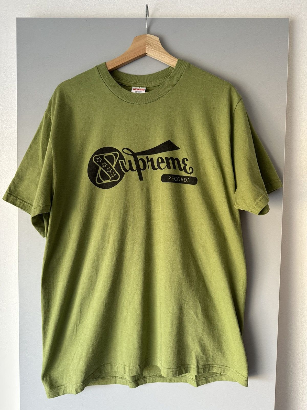 Supreme SUPREME Records Tee Moss Green | Grailed 