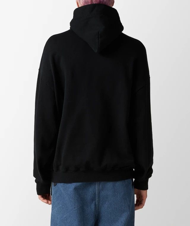 o1mle0325 30/-SWT Knit Maldives Big Parka Hoodie in Black