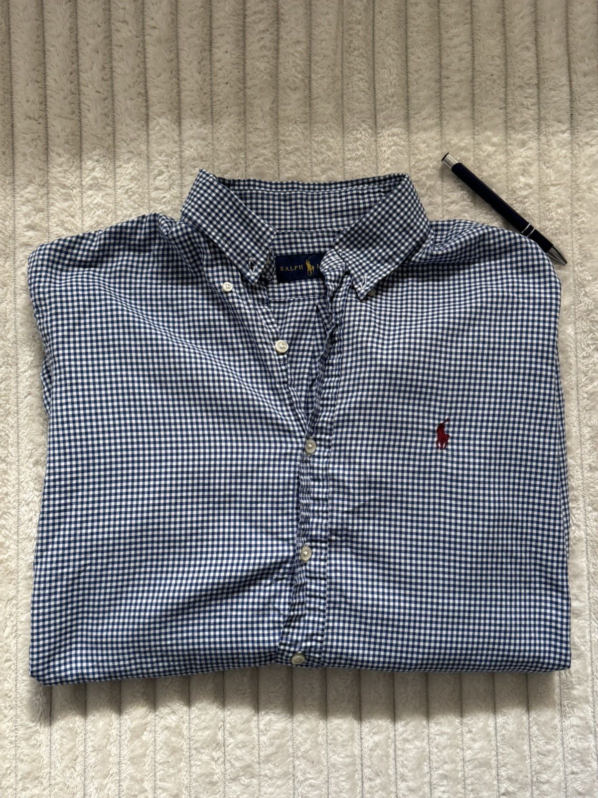 Polo Ralph Lauren Ralph Lauren Checkerboard Shirt Luxury White Blue Size US M / EU 48-50 / 2 - 1 Thumbnail