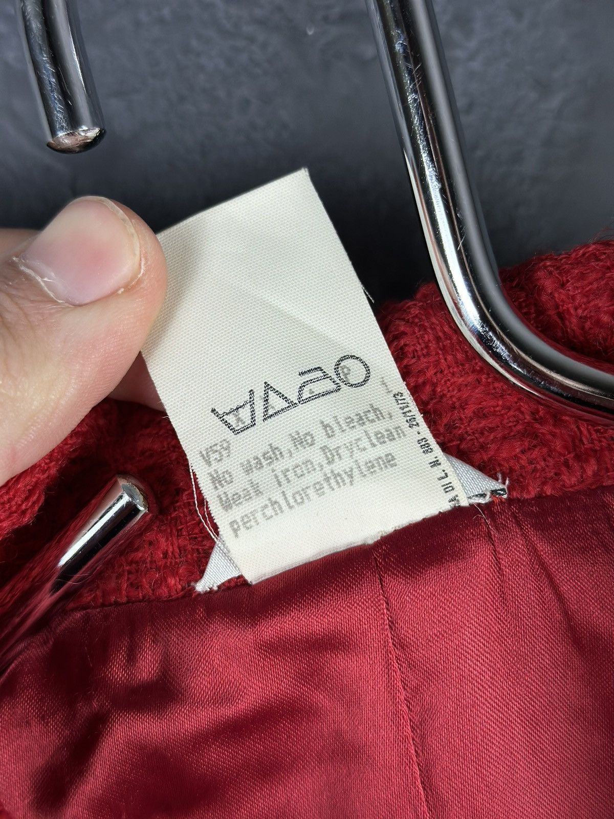Versace × Vintage Archive!! VERSACE Classic V2 80s Red Skirt Jacket Suit Wool Size M / US 6-8 / IT 42-44 - 14 Thumbnail