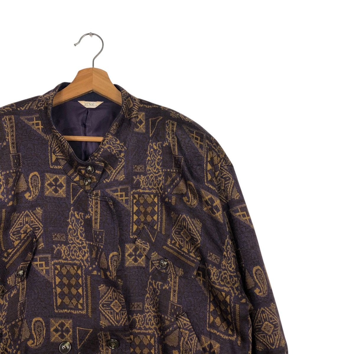 Japanese Brand × Vintage 📌Vintage Bomber Jacket Runic Navajo Design Issey Miyake Size US M / EU 48-50 / 2 - 7 Thumbnail