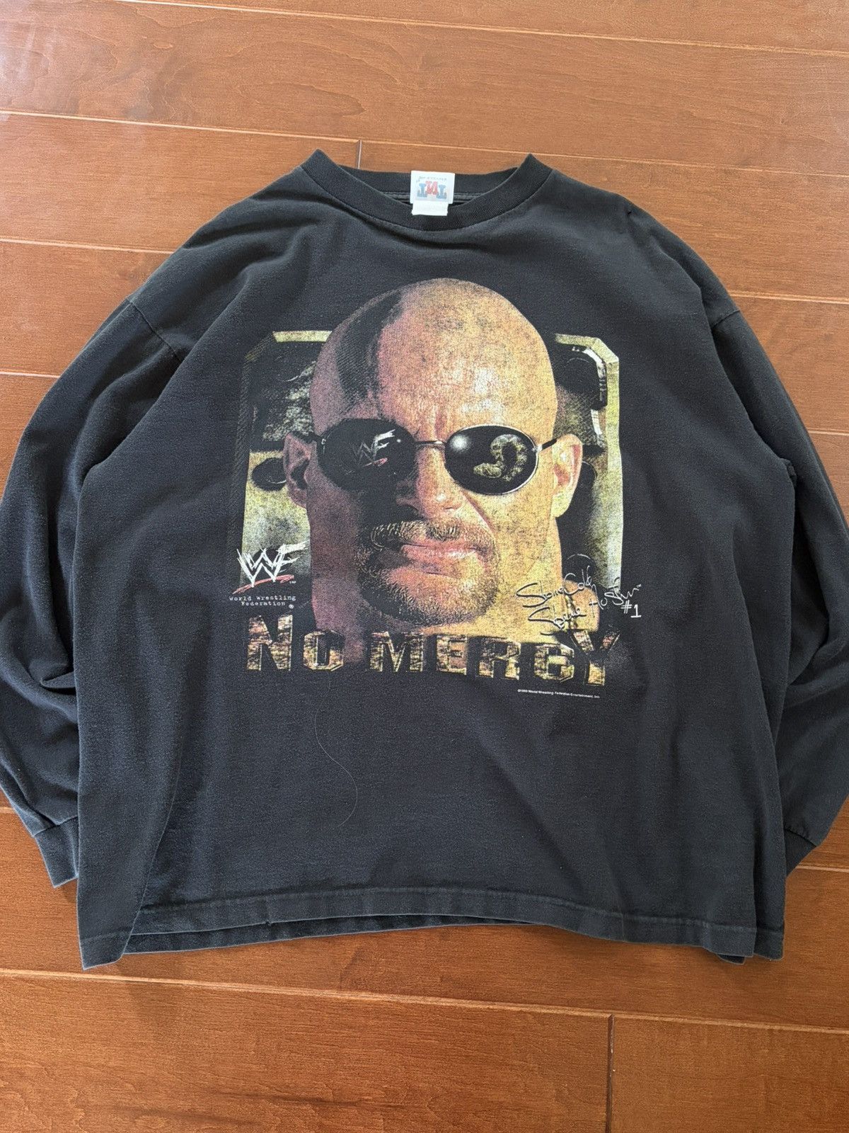 WWF Vintage 1999 WWF Steve Austin Snake No Mercy Longsleeve Size US XL / EU 56 / 4 - 1 Thumbnail