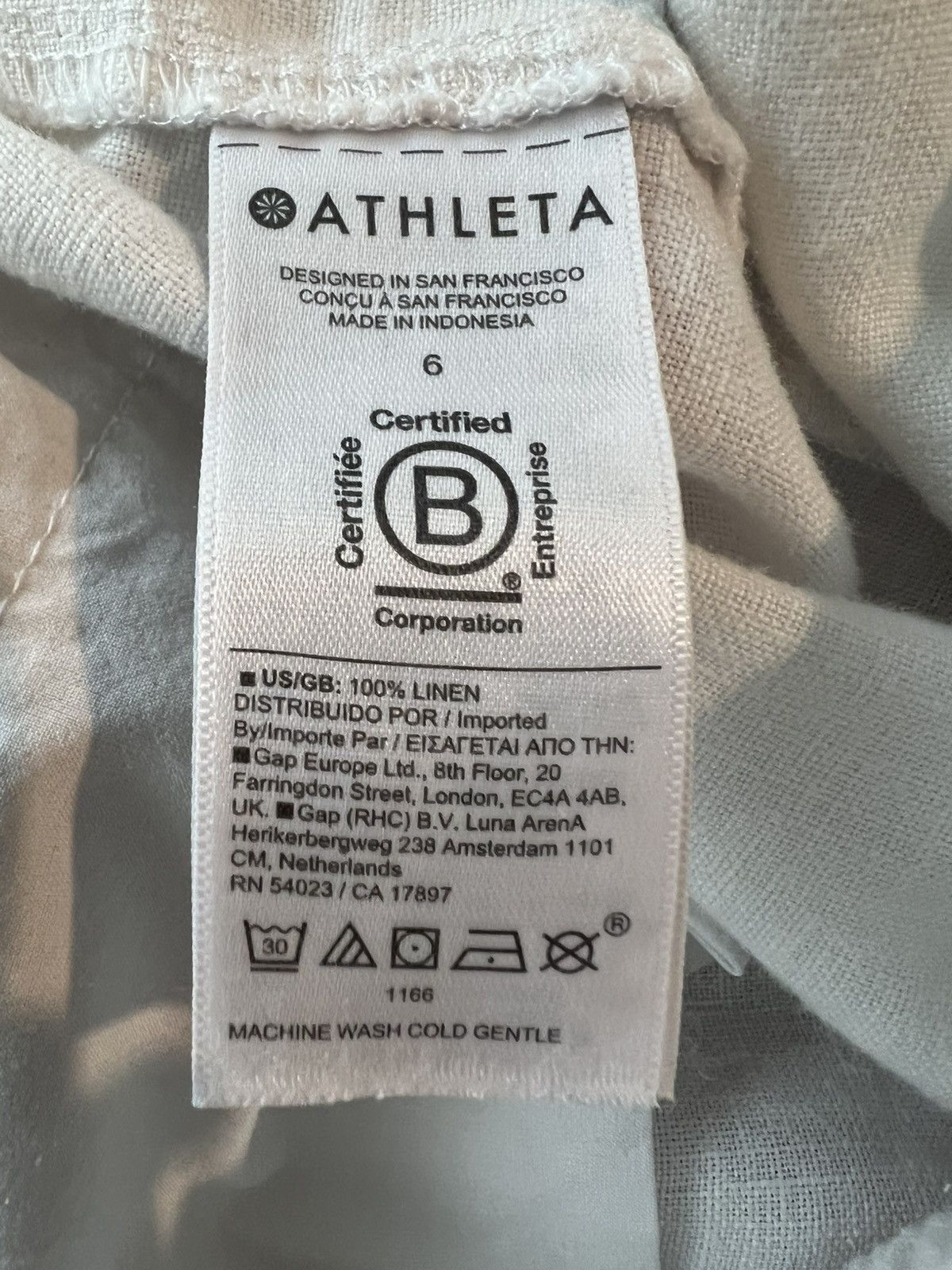 Athleta Athleta Retreat Linen Jogger Pants White Lily Size 6 Size 28" / US 6 / IT 42 - 5 Thumbnail