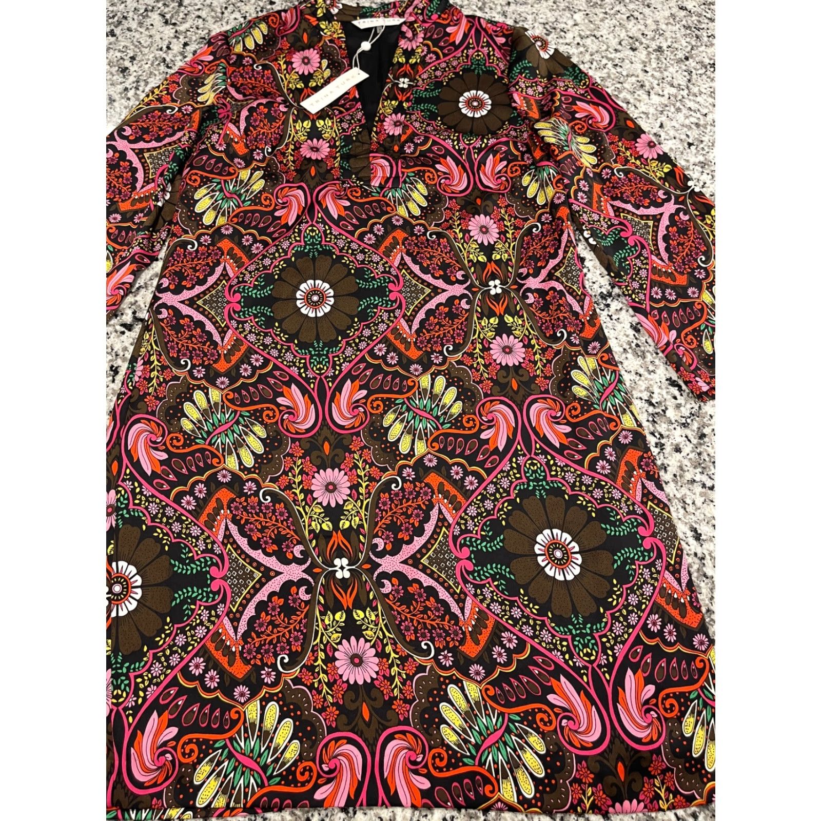 Trina Turk Trina Turk Christie Dress Shift V-Neck Tapestry Print Multicolor Size 8 NWT Size M / US 6-8 / IT 42-44 - 3 Thumbnail