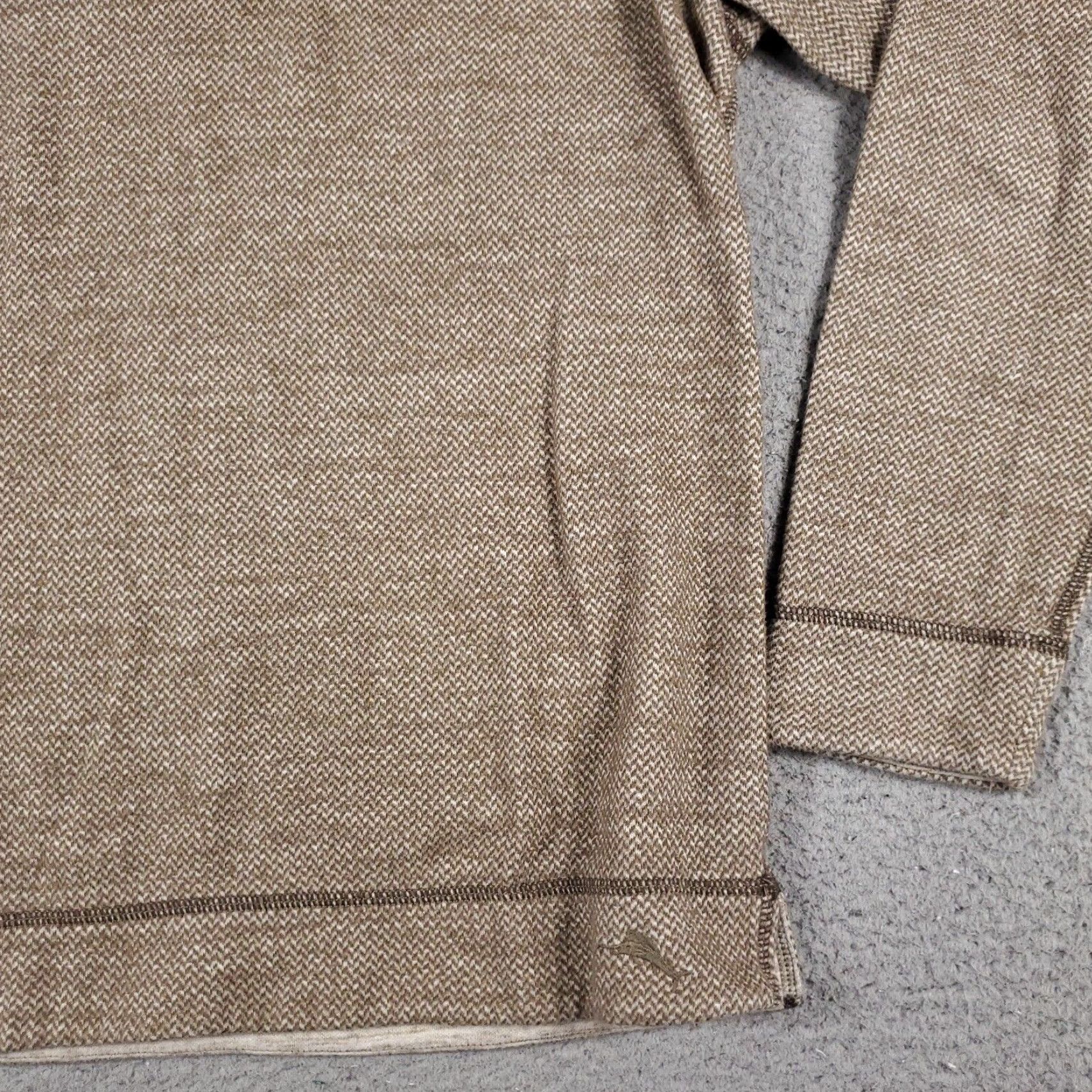 Tommy Bahama Tommy Bahama Mens Small Beige 1/4 Zip Pullover Sweater Cotton Blend Long Sleeve Size US S / EU 44-46 / 1 - 4 Thumbnail