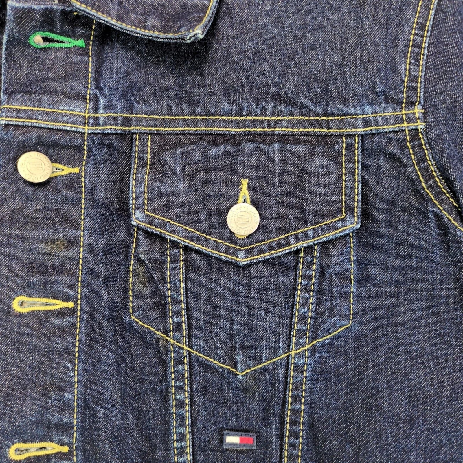Tommy Hilfiger Vintage Y2K Tommy Hilfiger Jean Jacket Womens L Denim Dark Size L / US 10 / IT 46 - 10 Thumbnail