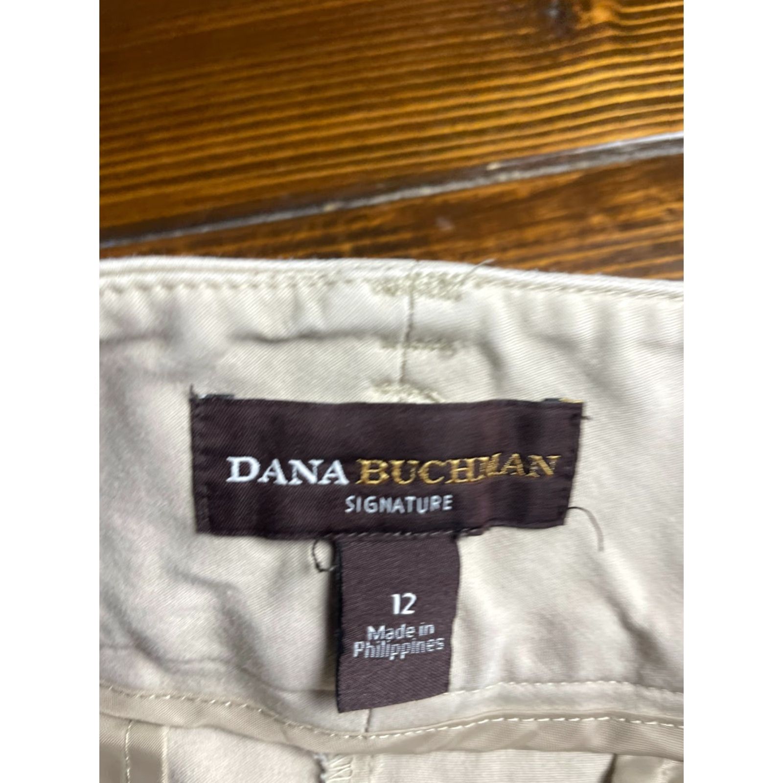 Vintage Dana Buchman Pants Women Capri Straight Leg 12 Tan Brown Travel Regular Solid Mens? Wait. Size 34" / US 12 / IT 48 - 5 Thumbnail