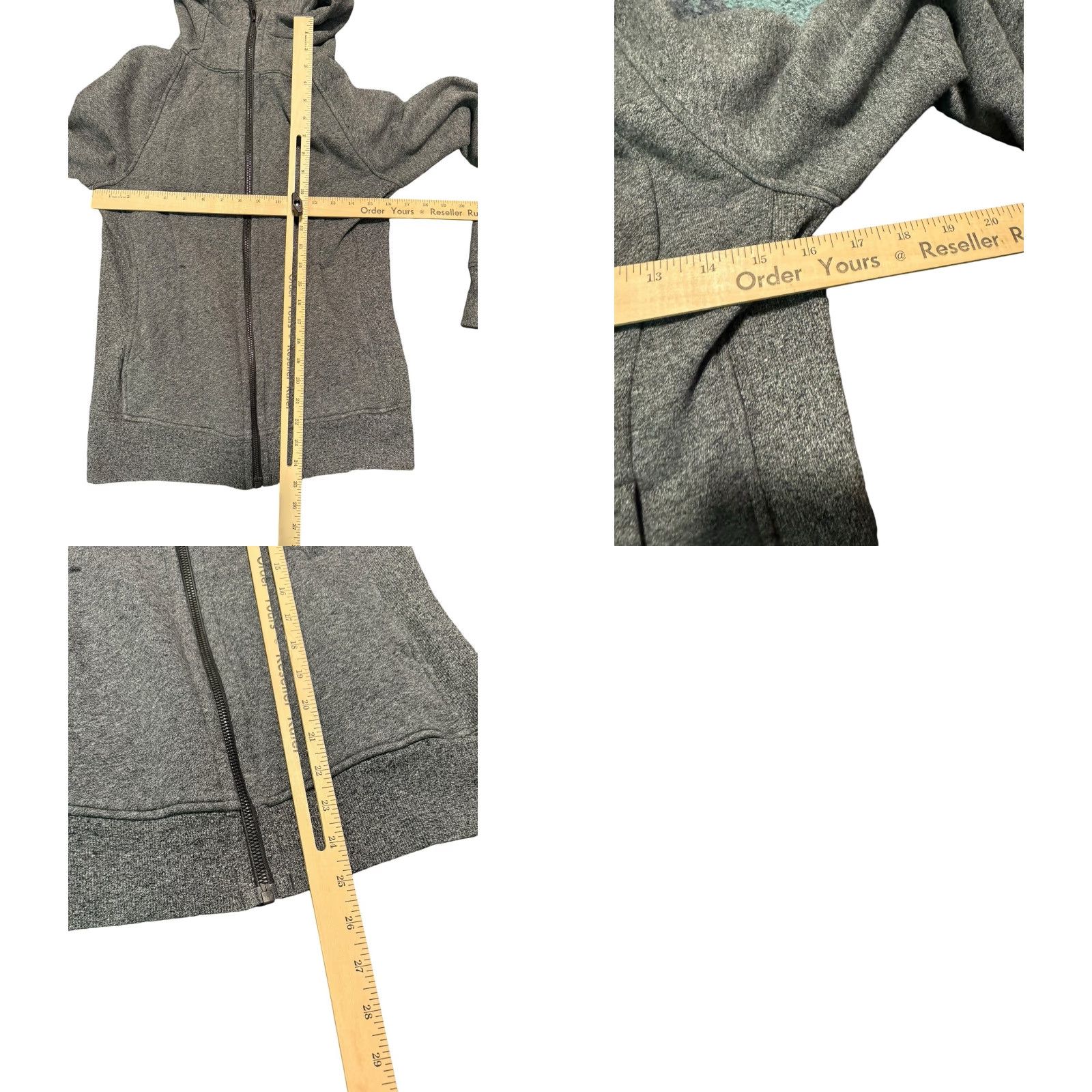 Lululemon VINTAGE Lululemon Scuba Hoodie Womens Heather Gray Fabric Full Zip Embroidered Sz 6 Size M / US 6-8 / IT 42-44 - 9 Thumbnail