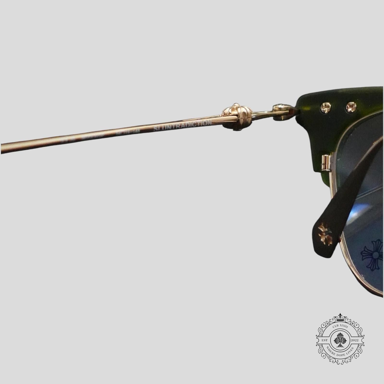 Chrome Hearts Chrome Hearts Sluntradiction Sunglasses in Matte Black/Gold Size ONE SIZE - 6 Thumbnail