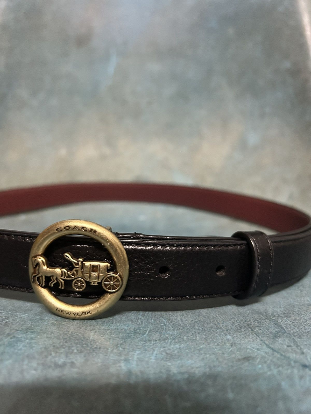 Coach Coach Horse And Carriage Leather Belt Size ONE SIZE - 13 Thumbnail