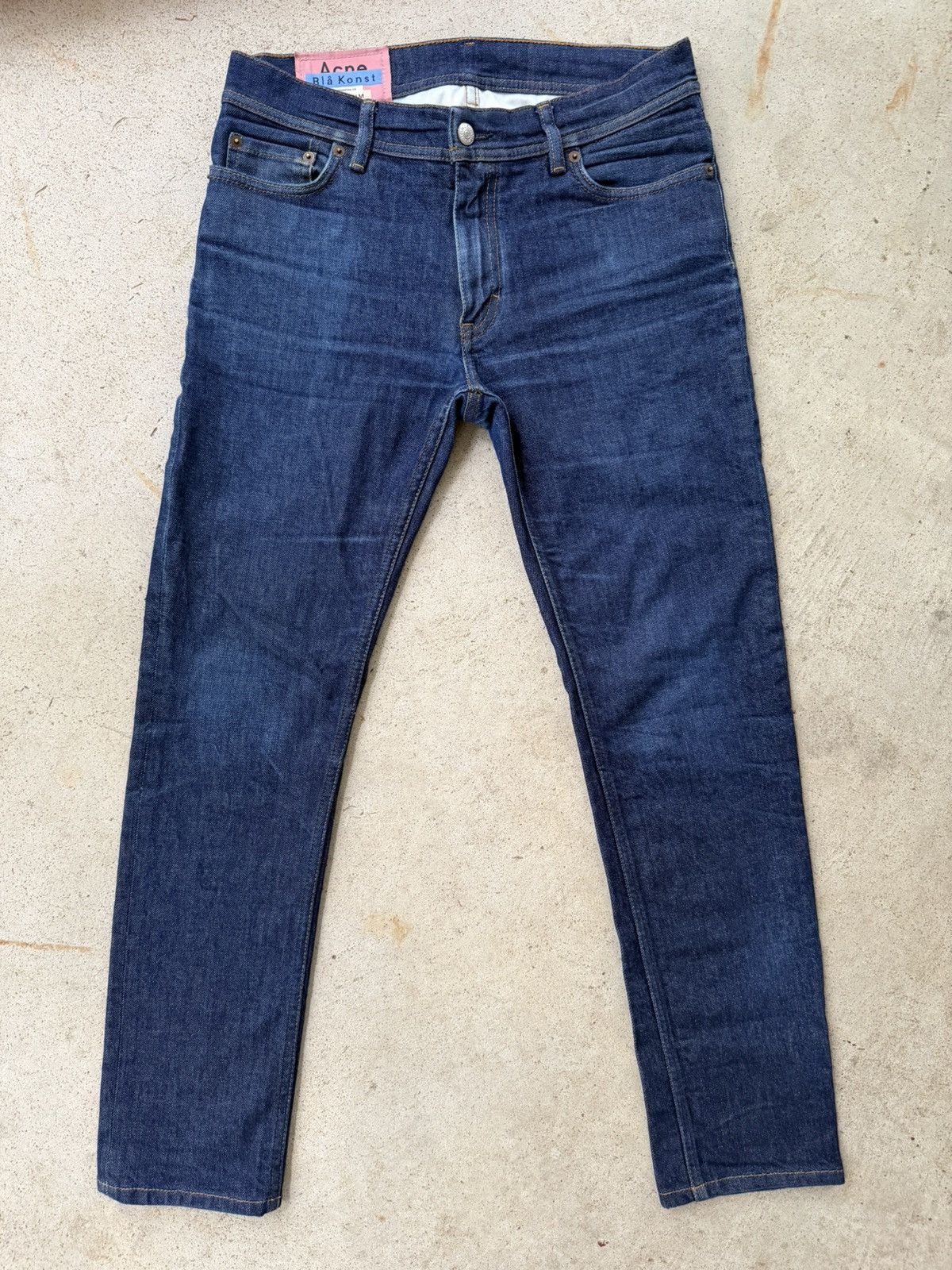 Acne Studios Blå Konst North Mid Blue Denim Jeans Size US 31 - 2 Thumbnail