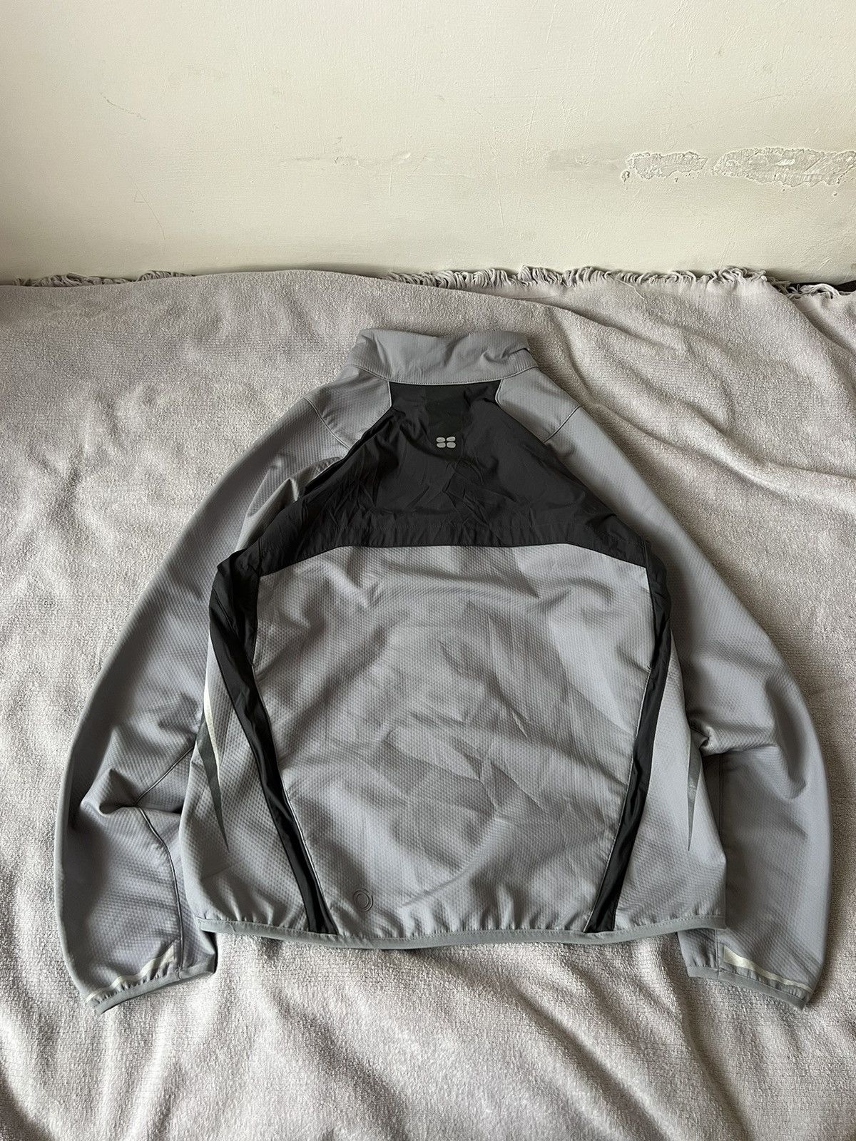 Nike × Vintage Nike vintage drill zip jacket grey y2k style mini swoosh Size US M / EU 48-50 / 2 - 9 Thumbnail