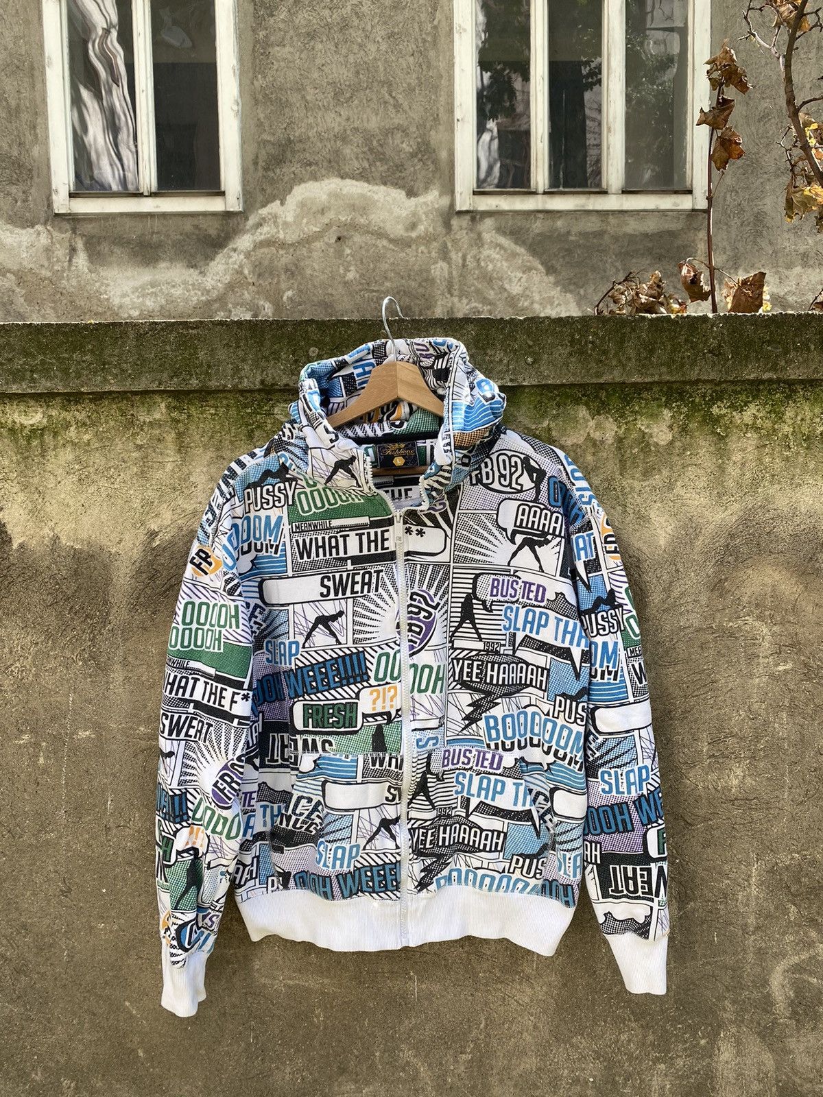 Vintage Vintage Fishbone Y2K Strip Zip Hoodie Size US L / EU 52-54 / 3 - 1 Thumbnail