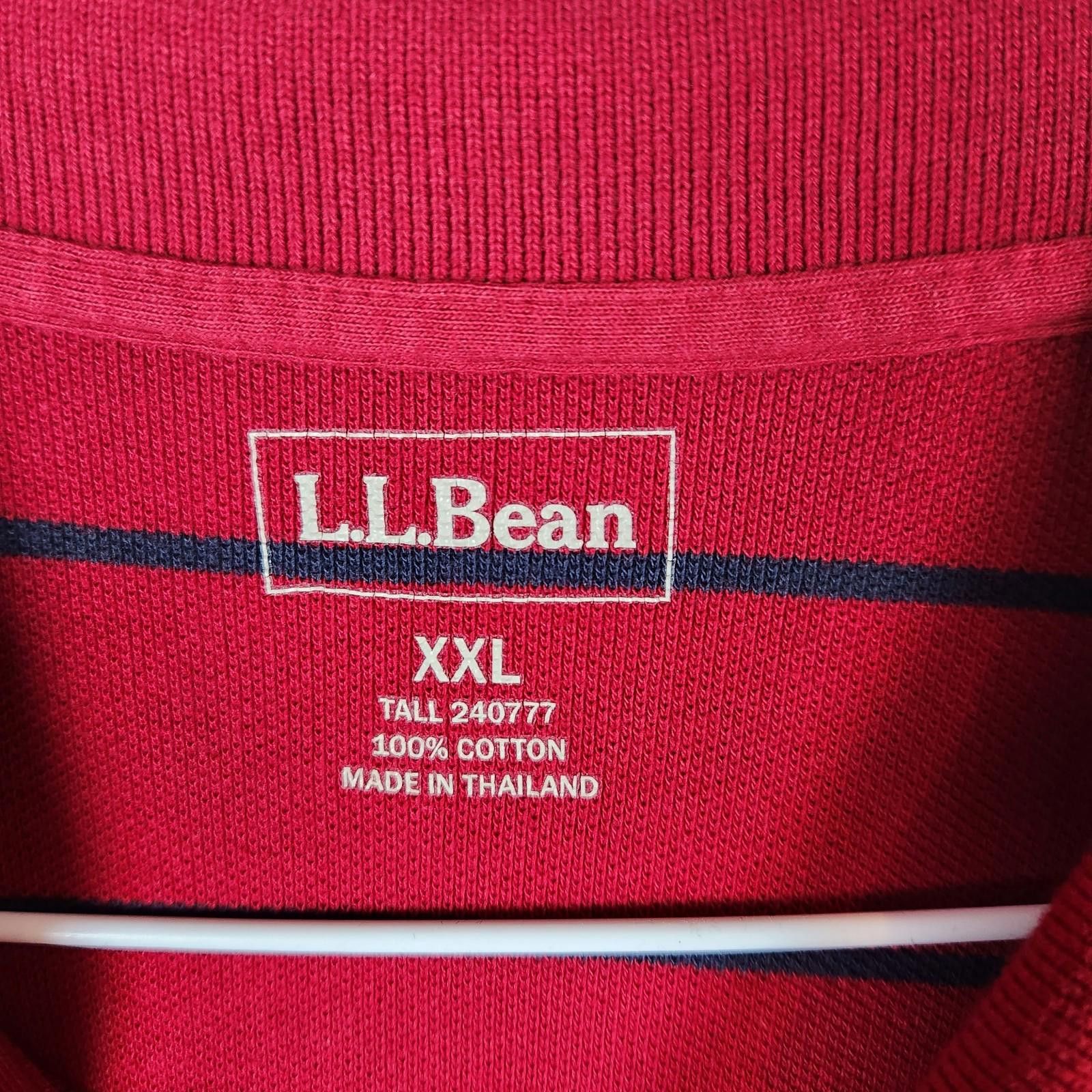 L.L. Bean LL Bean Red Striped Polo Shirt Size 2XL Tall Size US XXL / EU 58 / 5 - 5 Thumbnail