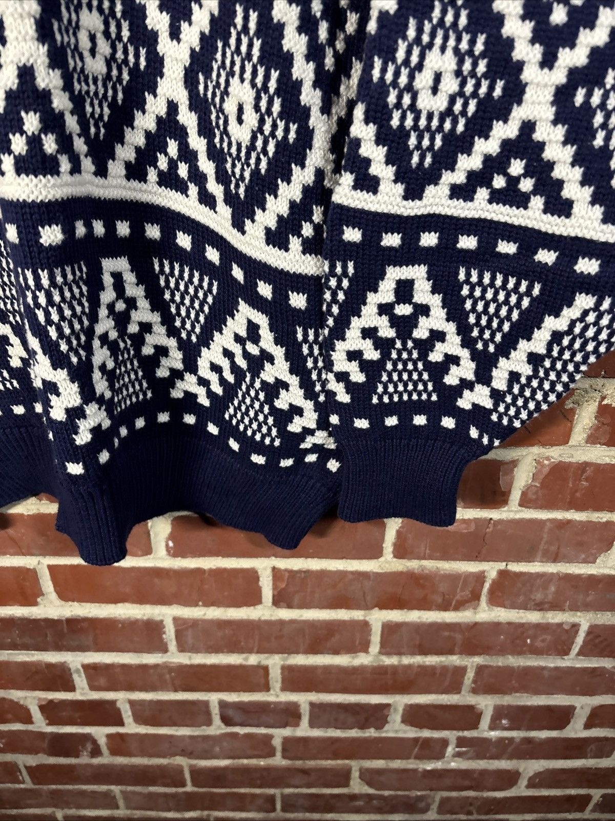 Lands' End Vintage 90s Lands End Nordic Pattern Pull Over Sweater Sz L Size US L / EU 52-54 / 3 - 3 Thumbnail