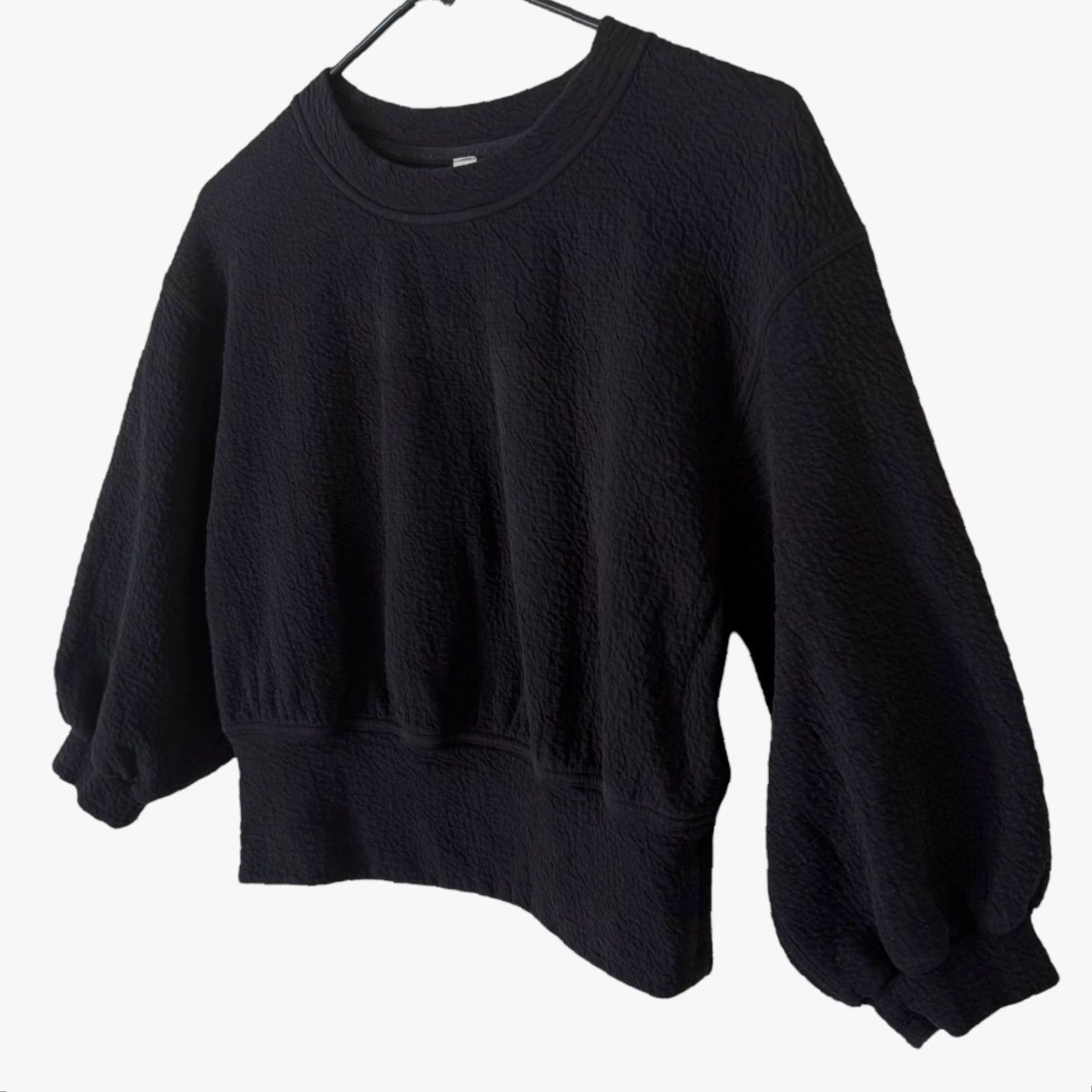 Lululemon Lululemon Sweatshirt Textured Crewneck Pullover Black Women's Size 2 Activewear Slim/Regular Fit Size XS / US 0-2 / IT 36-38 - 2 Thumbnail