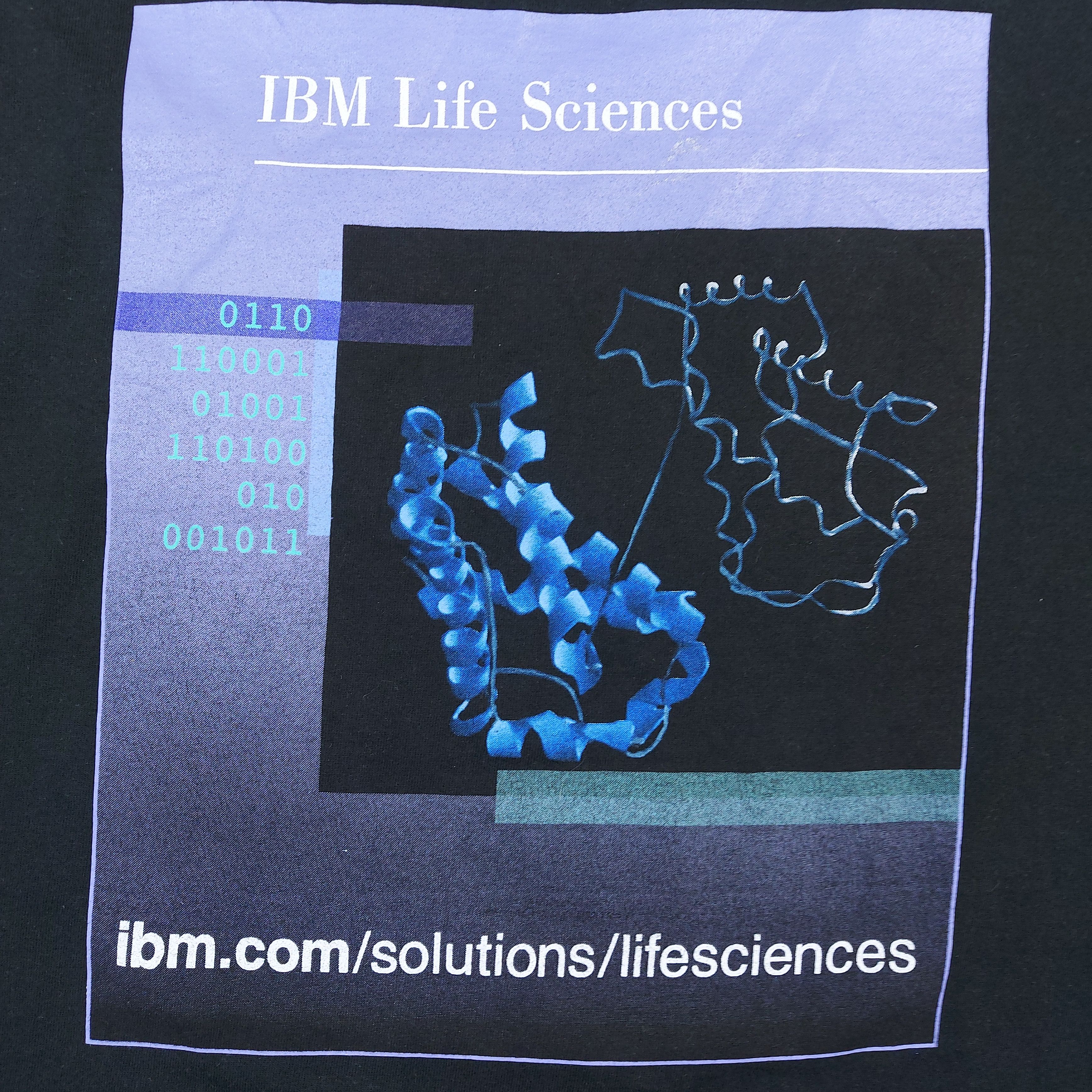 Microsoft Vintage 90s IBM Life Sciences Computer Tech Official TEE Size US L / EU 52-54 / 3 - 6 Thumbnail