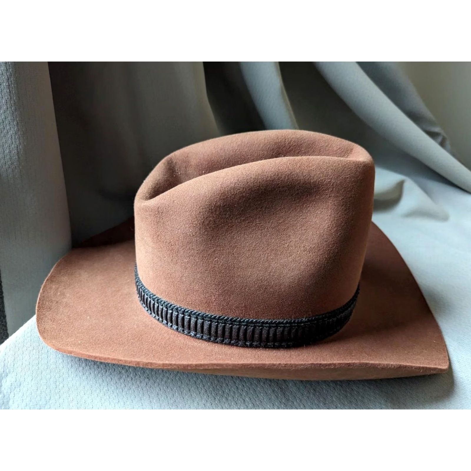 Vintage VINTAGE KEITH 10X fur blend CONEY IMPORTED FUR western Coney blend cowboy hat 7-3/8 Brown Men Cowboy Hat Size ONE SIZE - 3 Thumbnail