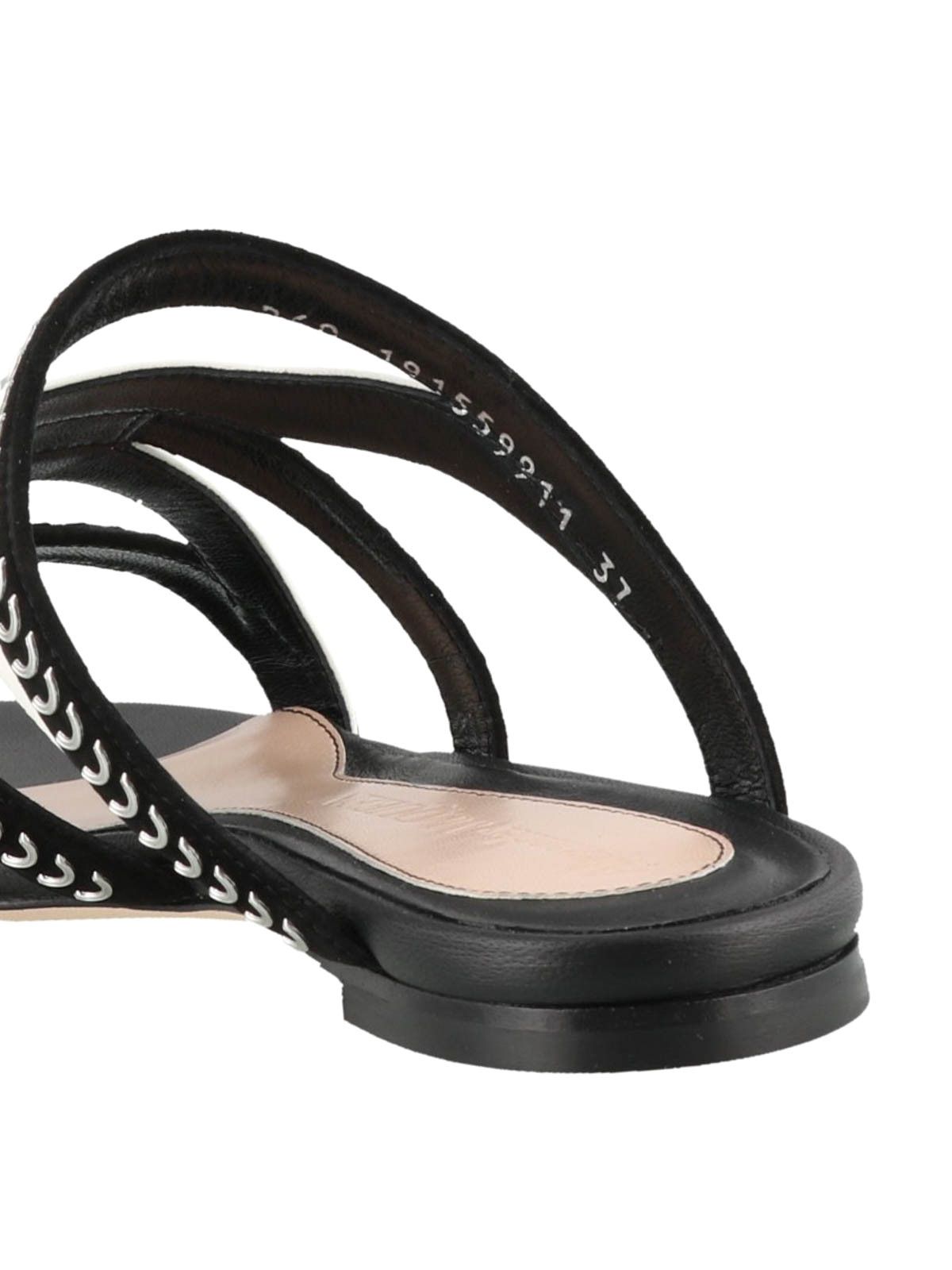 Alexander McQueen o1y0225 Sandals in White & Black Size US 5 / IT 35 - 4 Thumbnail