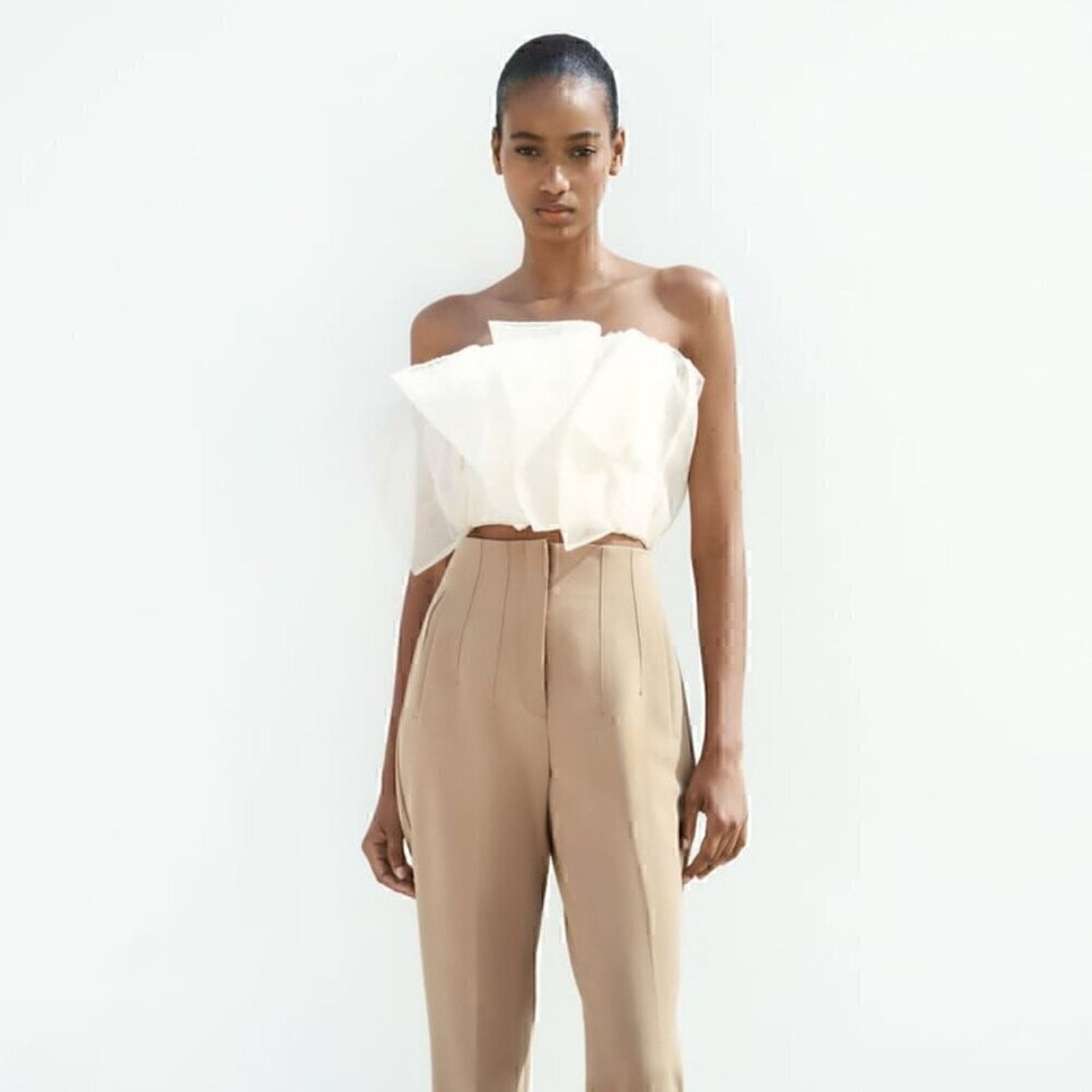 Zara ZARA Strapless Crop Top NWT Size M / US 6-8 / IT 42-44 - 9 Thumbnail