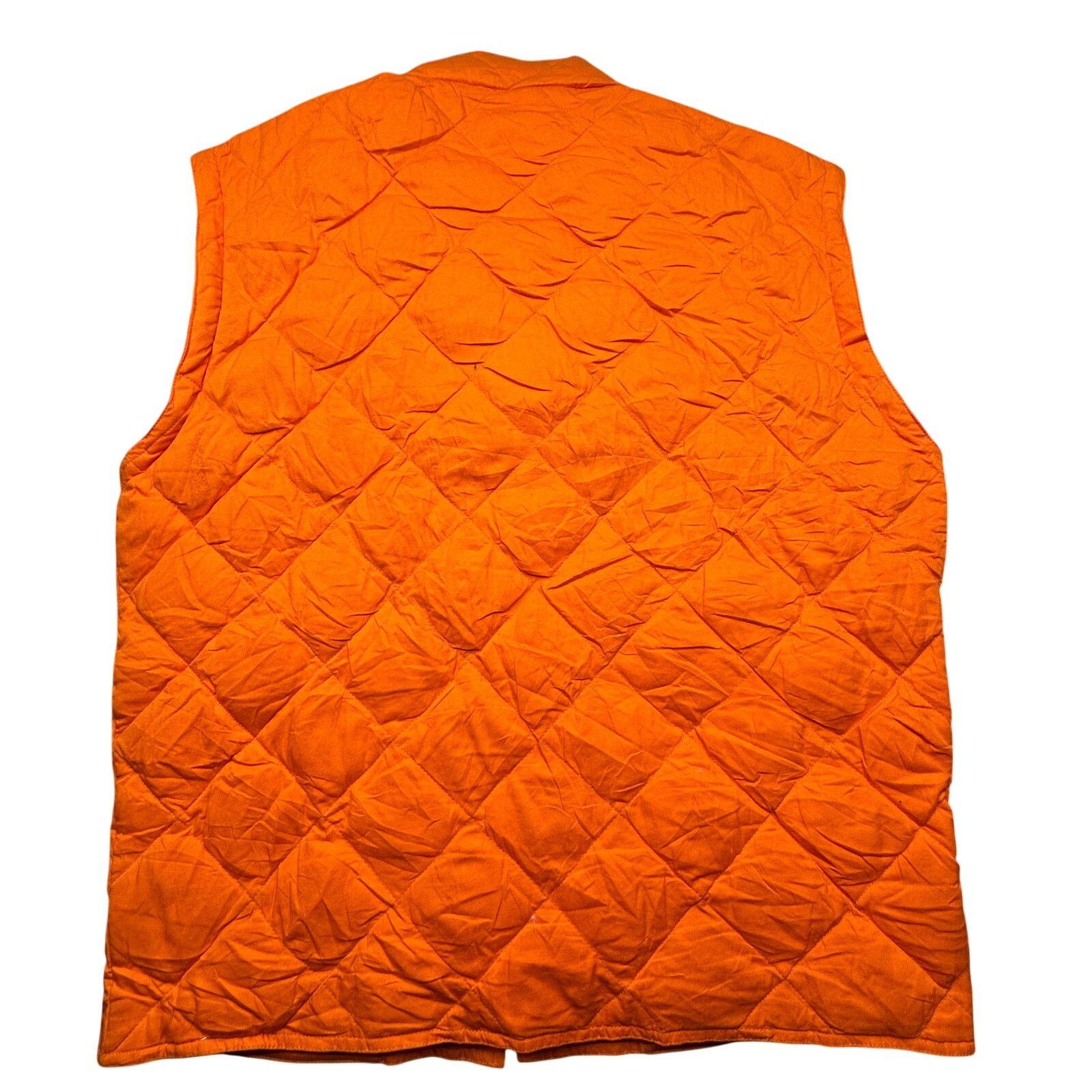 J.Crew VTG J Crew Duck Down Hunting Quilted Vest Mens Large Orange Size US L / EU 52-54 / 3 - 2 Thumbnail