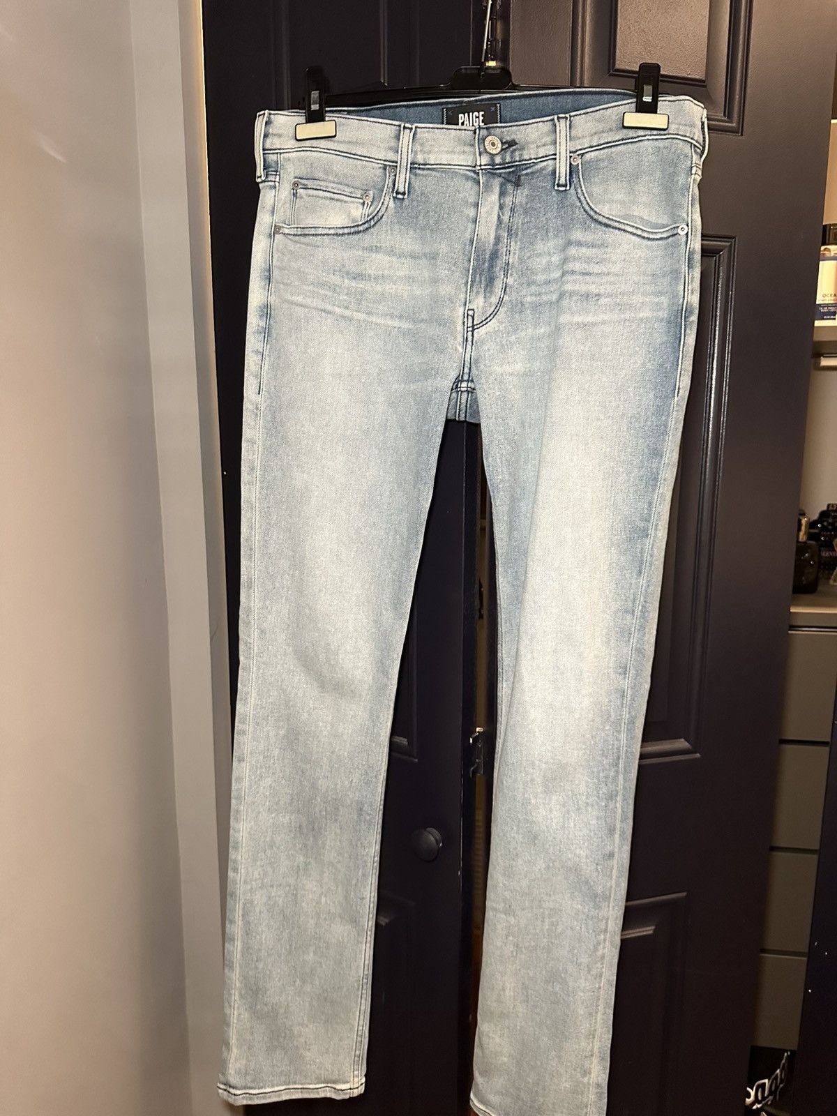 Paige Men’s Paige Light Wash Blue Jeans Size US 31 - 1 Thumbnail