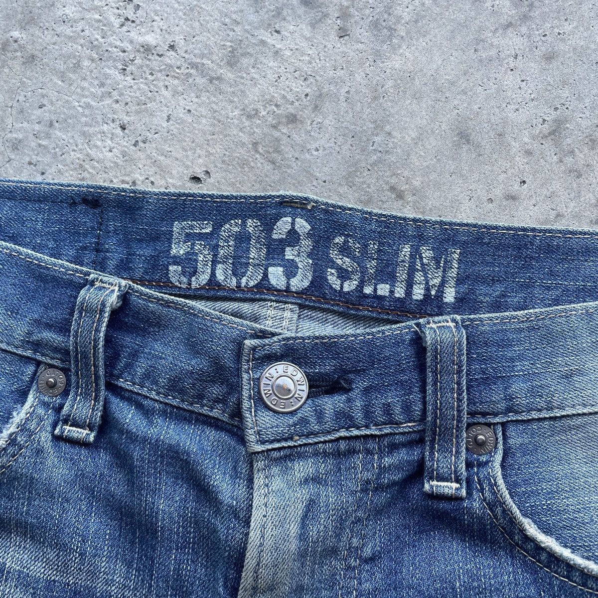 Japanese Brand W36 Vintage Edwin Rusty Denim Distressed Faded Jeans Pants Size US 36 / EU 52 - 6 Thumbnail