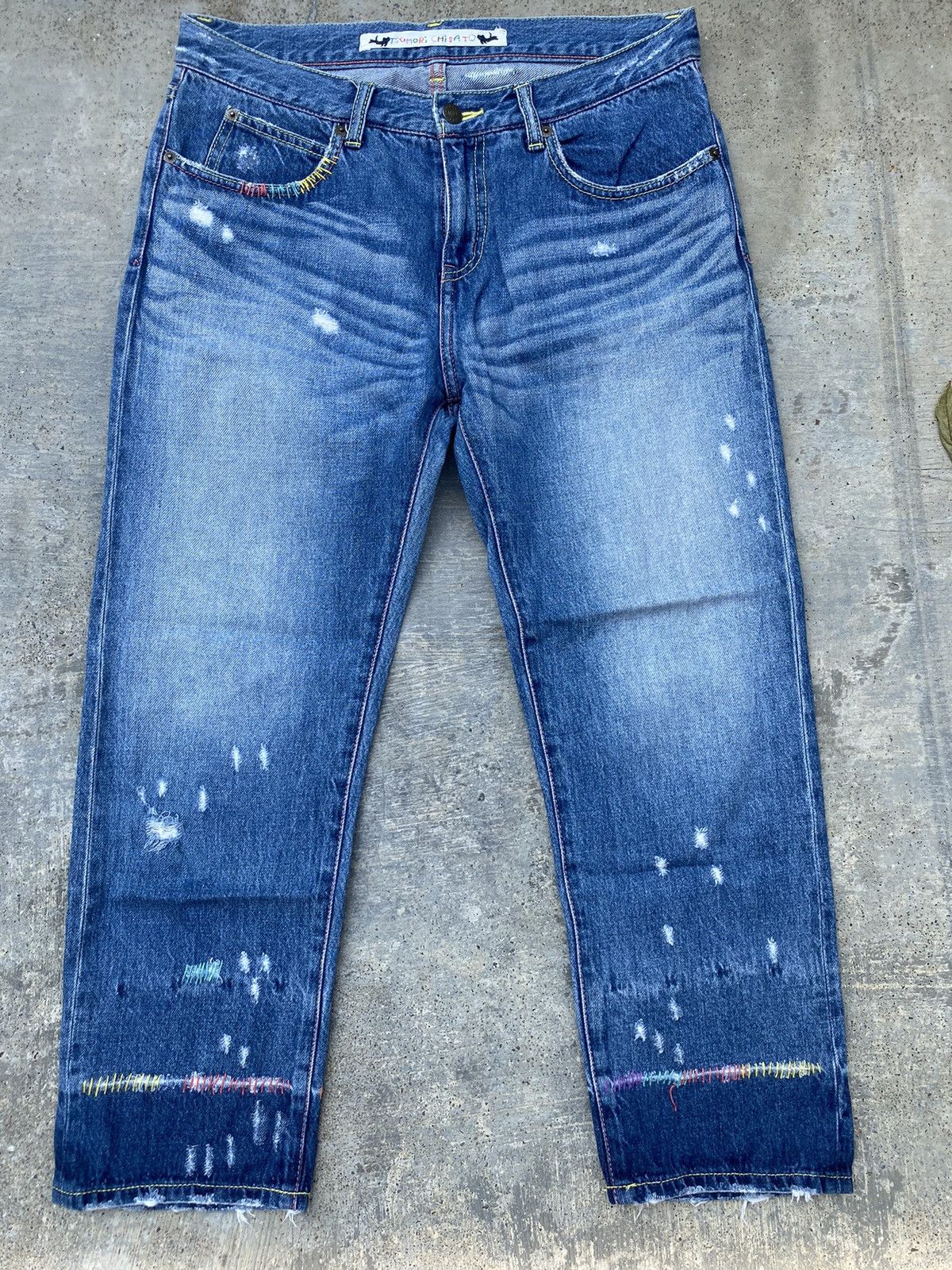 Tsumori Chisato VINTAGE TSUMORI CHISATO DISTRESSED BORO PUNK JAPAN Size US 32 / EU 48 - 1 Thumbnail