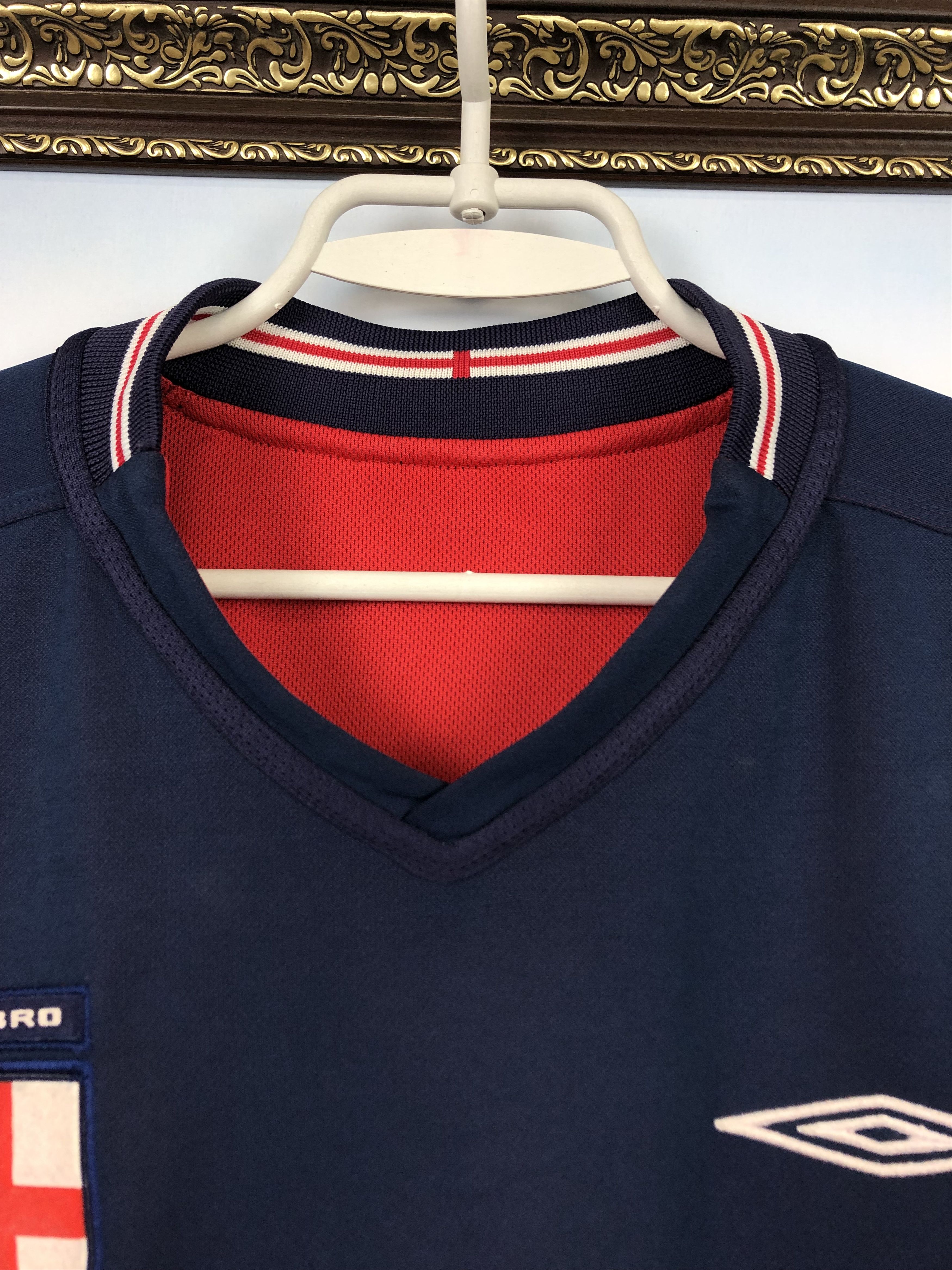 Umbro × Vintage England football shirt 2002 Reversible Long Sleeve Jersey Size US L / EU 52-54 / 3 - 20 Thumbnail