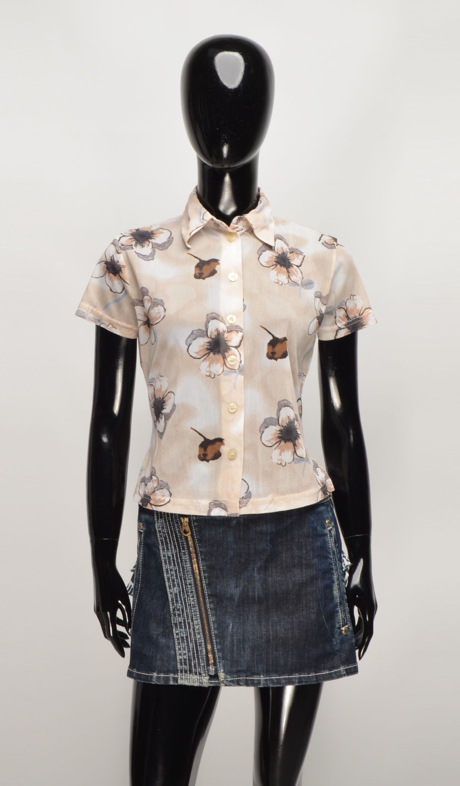 Vintage Vintage Street One Y2K Fairy Floral Mesh Short Sleeve Shirt Size S / US 4 / IT 40 - 1 Thumbnail