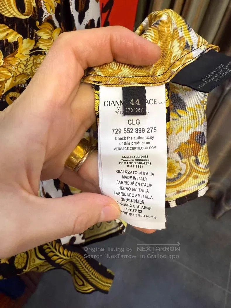 Versace Versace Mulberry silk long-sleeved shirt Size US M / EU 48-50 / 2 - 4 Thumbnail