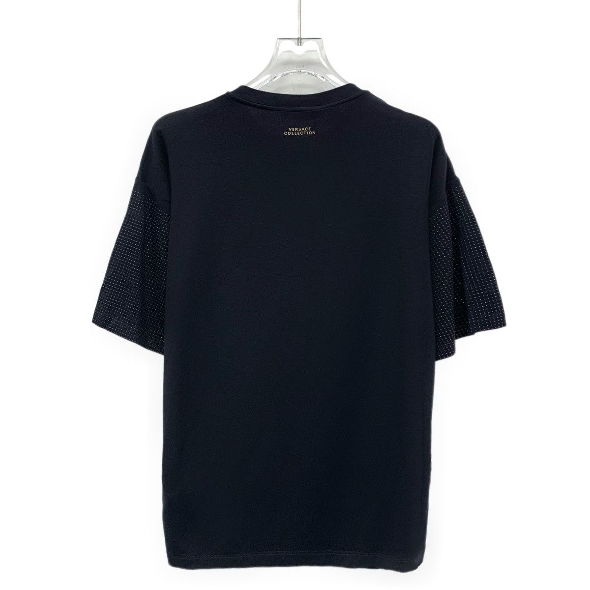 Versace Versace Black Medusa Print Beaded Cotton Polo Shirt K26WX Size US M / EU 48-50 / 2 - 2 Thumbnail