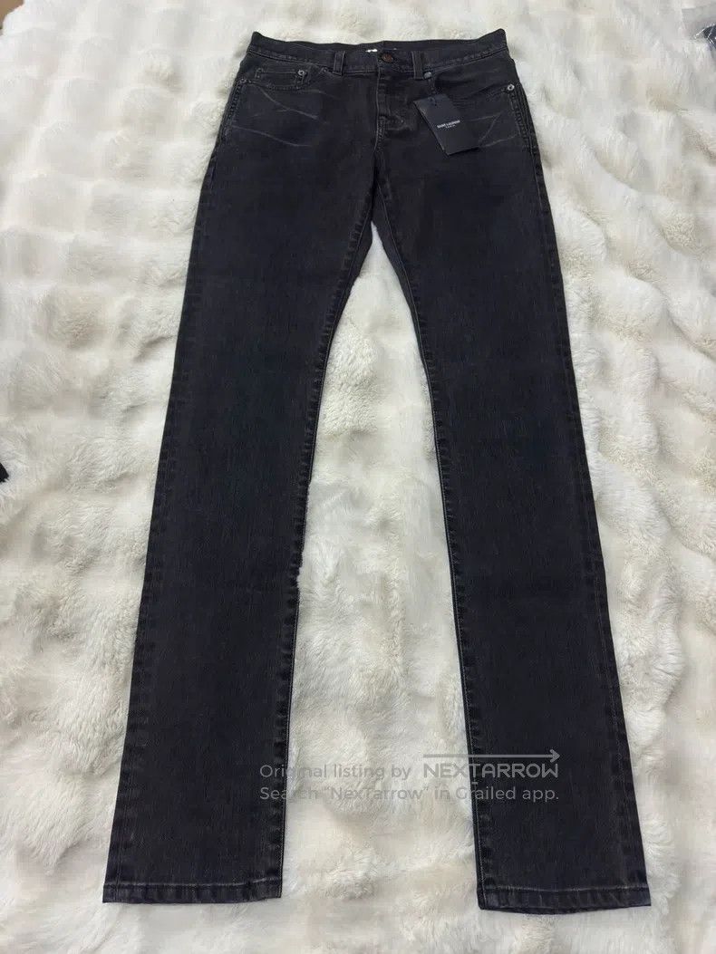 Saint Laurent Paris Saint Laurent Paris Glue Splatter Black Grey Jeans Size US 29 - 1 Thumbnail