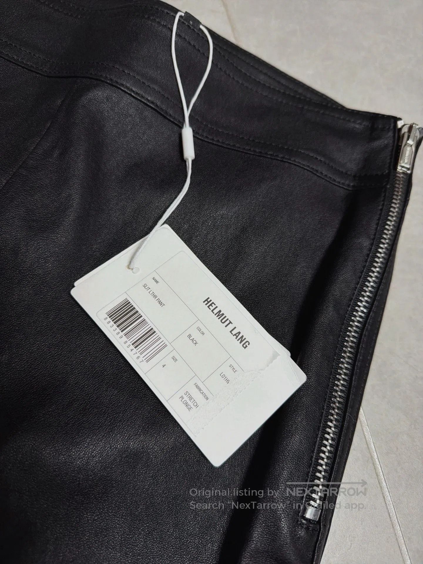 Helmut Lang Helmut Lang Black Leather Slim Pants. Size 29" - 2 Thumbnail
