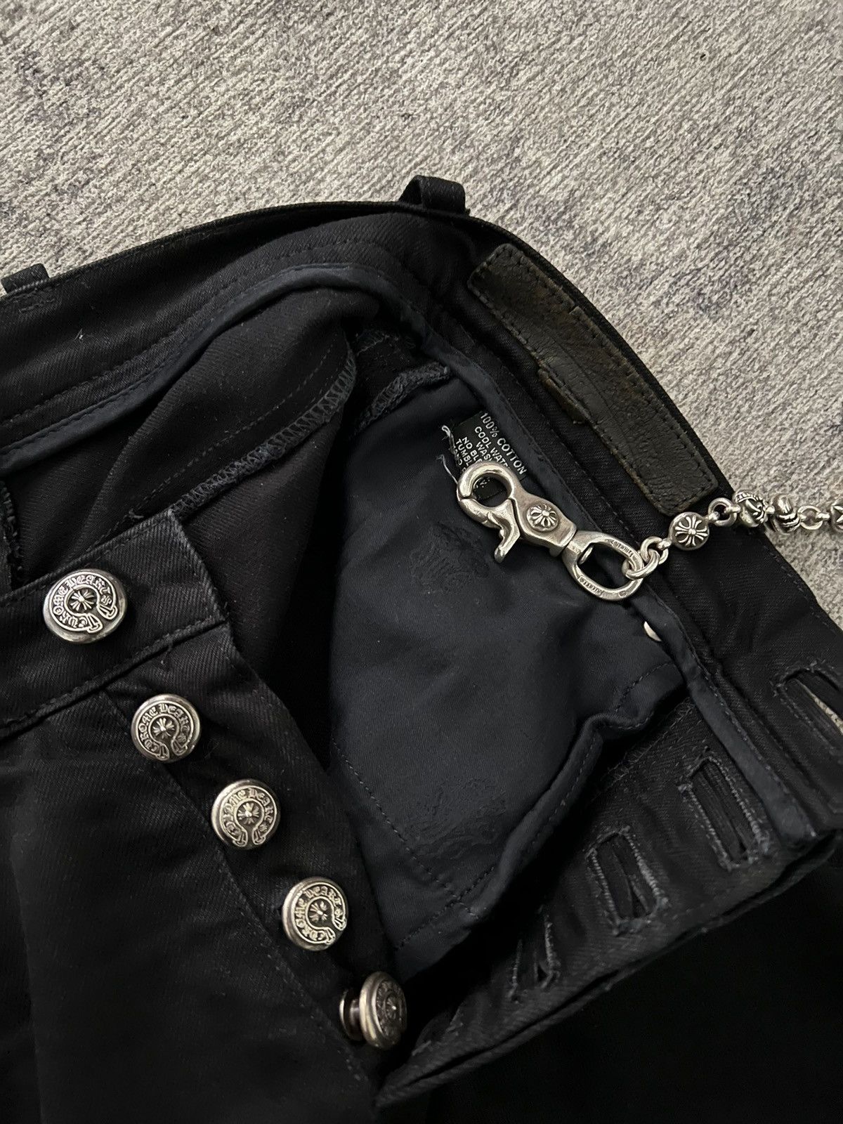 Chrome Hearts Chrome hearts fleurknee black denim jeans SOLD DONT BUY Size US 29 - 12 Thumbnail