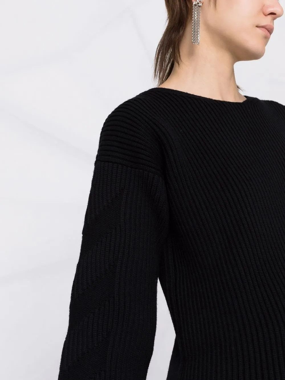 Off-White o1y1225 Crewneck Sweater in Black Size S / US 4 / IT 40 - 2 Thumbnail