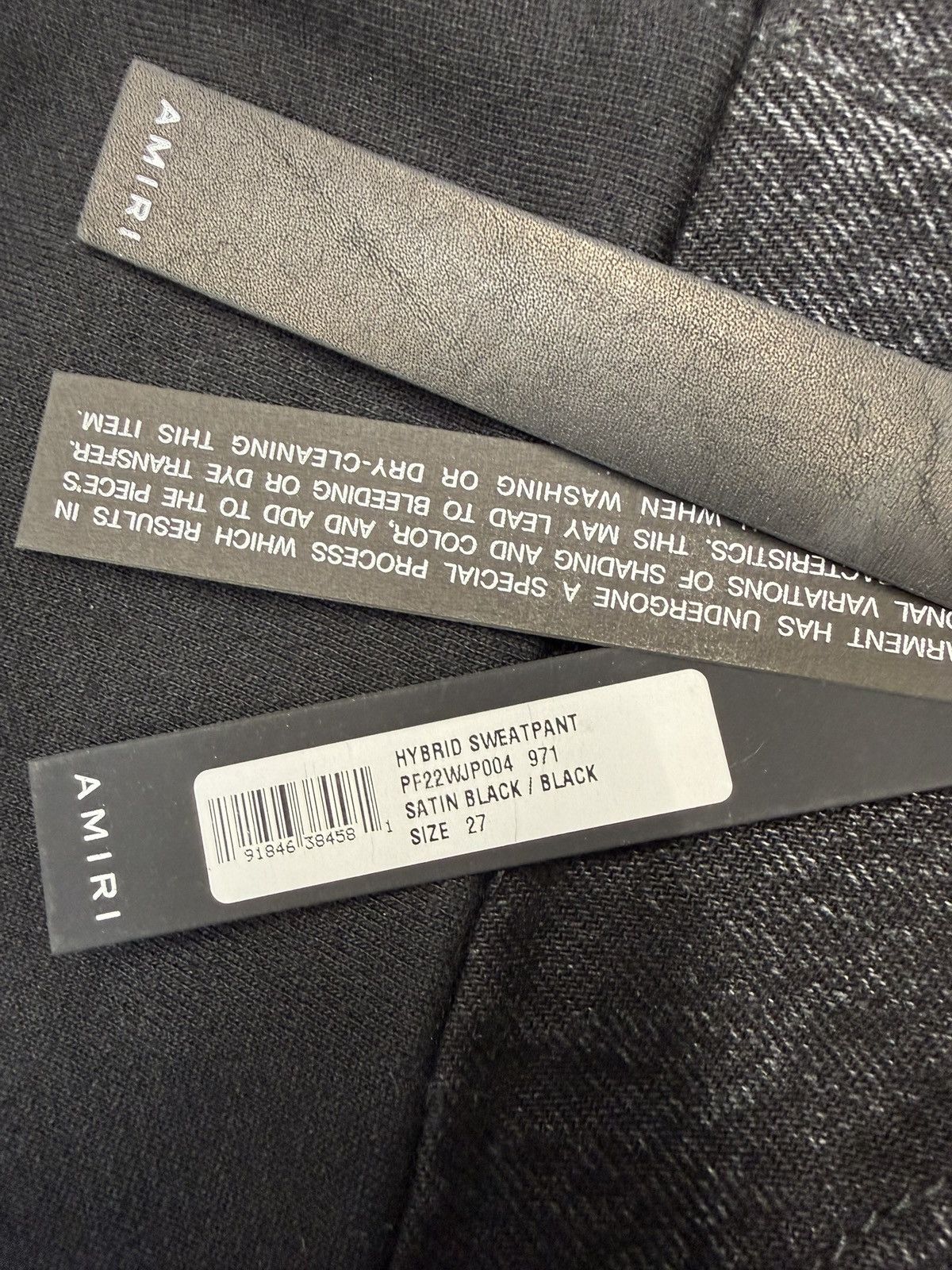 Amiri Hybrid Sweatpants Satin Black. BNWT. Size W27 Size 27" / US 4 / IT 40 - 7 Thumbnail