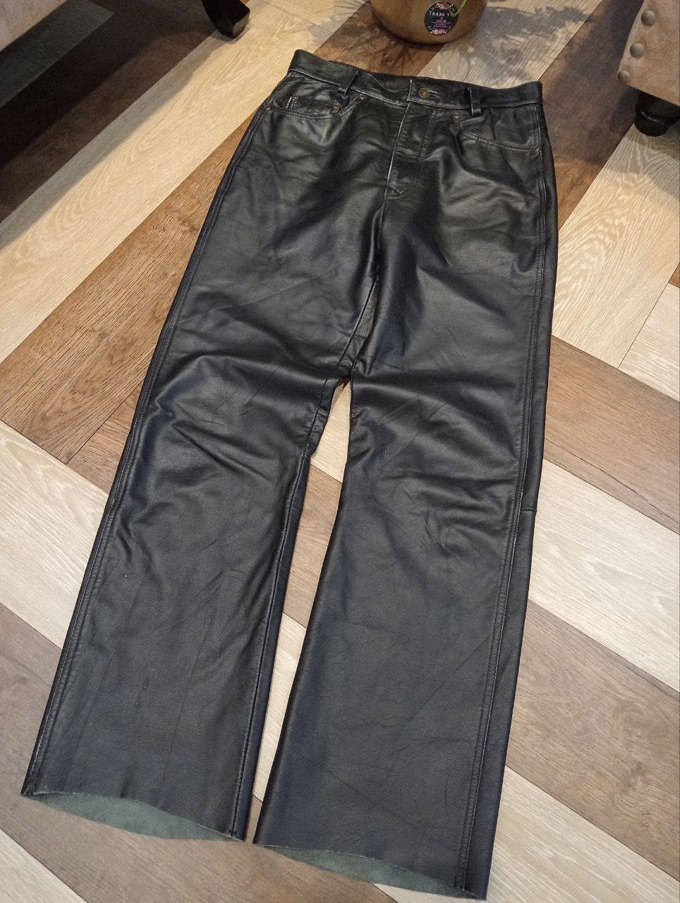 Leather JAPANESE BLACK LEATHER PANTS Size US 29 - 2 Thumbnail