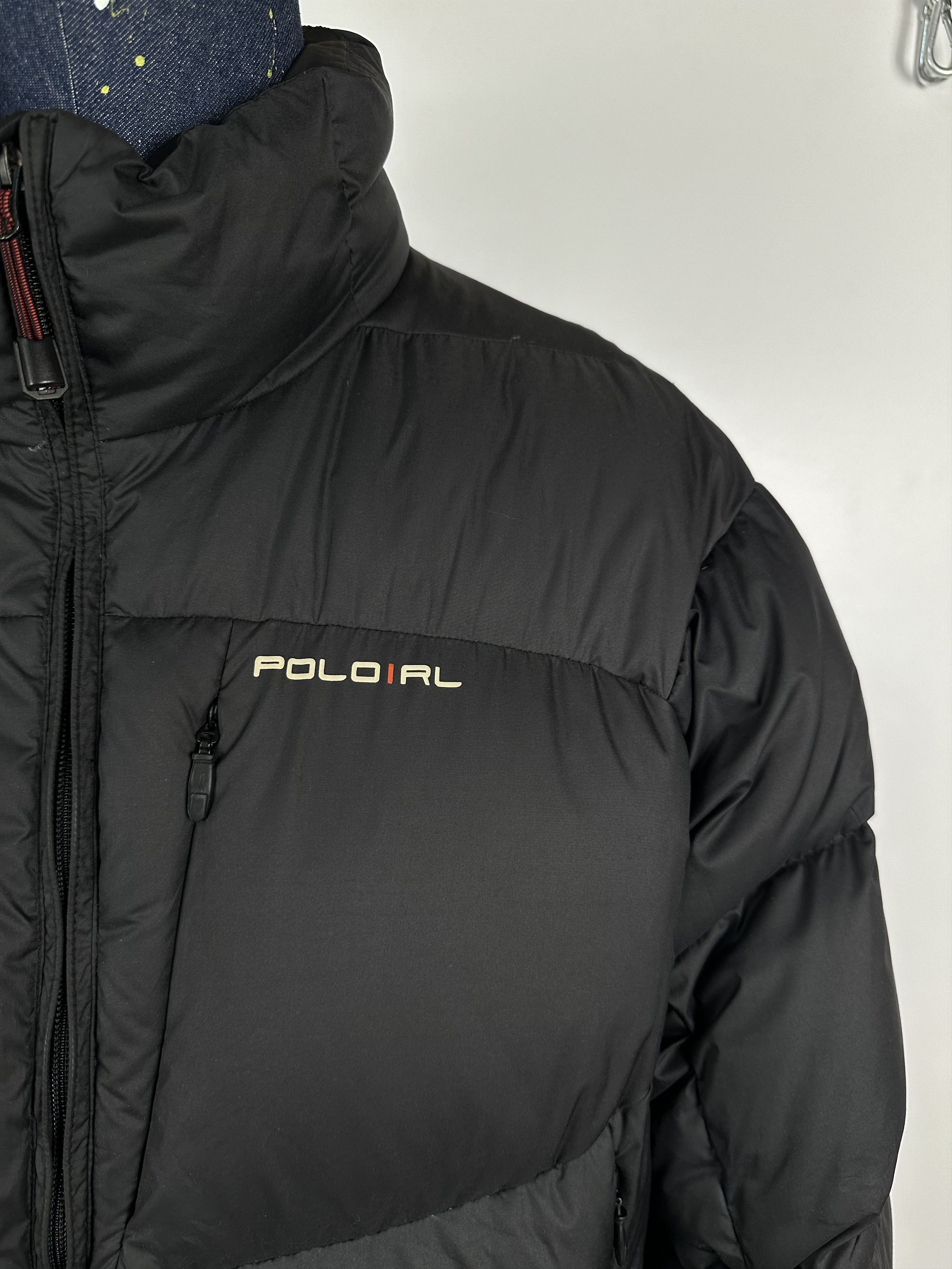 Vintage Polo Ralph Lauren Puffer Down Jacket Black Size XL