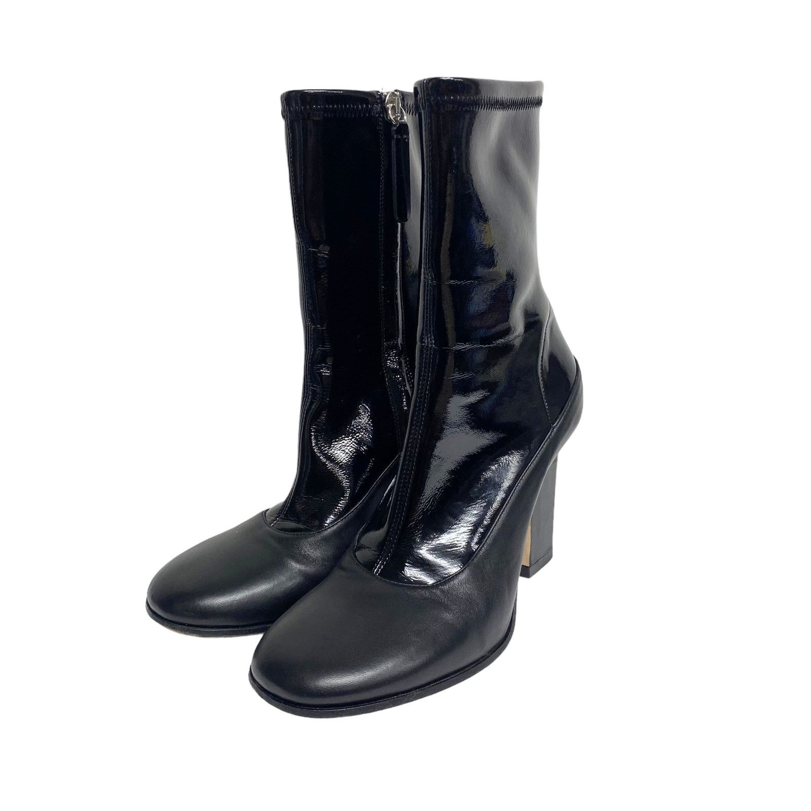 Wandler Wandler Womens Size 7 Lesly Black Patent Leather Heel Boots Size US 7 / IT 37 - 2 Thumbnail
